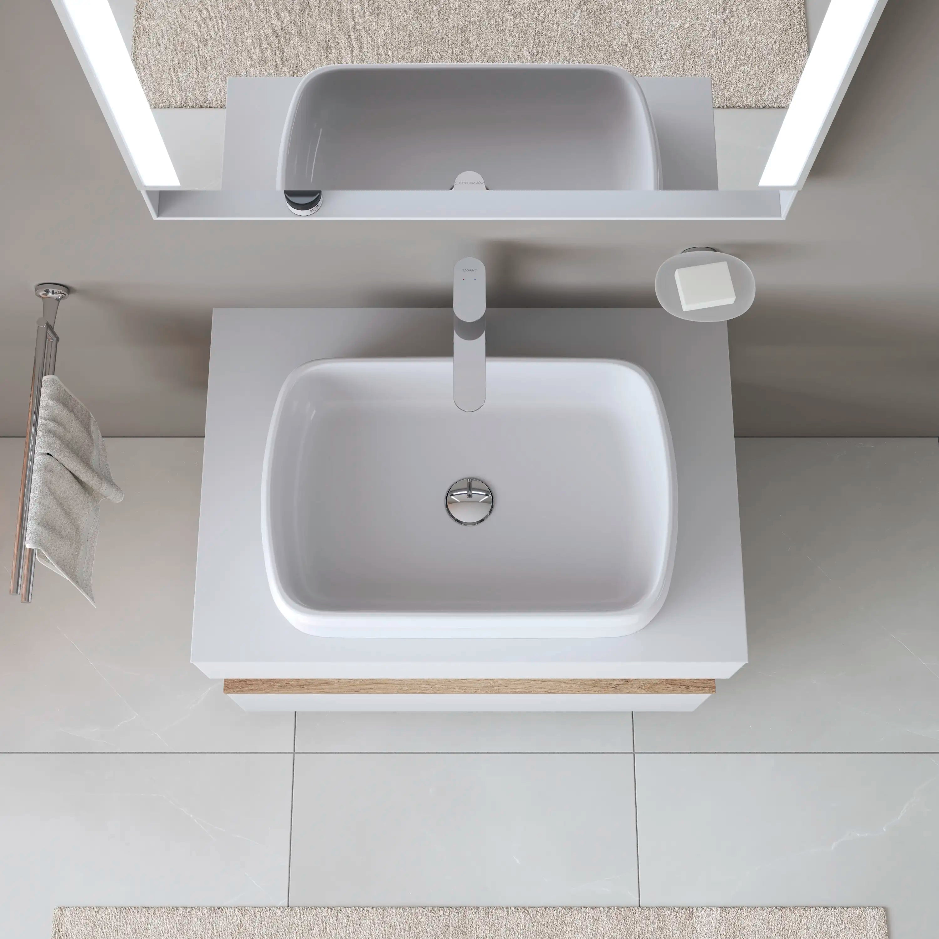 Duravit Qatego 18 1/8'' Rectangular Vessel Sink in White