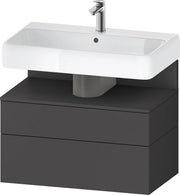 Studio F. A. Porsche Collection 31 1/8'' Wall Mount Two Drawer Single Vanity Cabinet in Matte Graphite, Sink Sold Separately