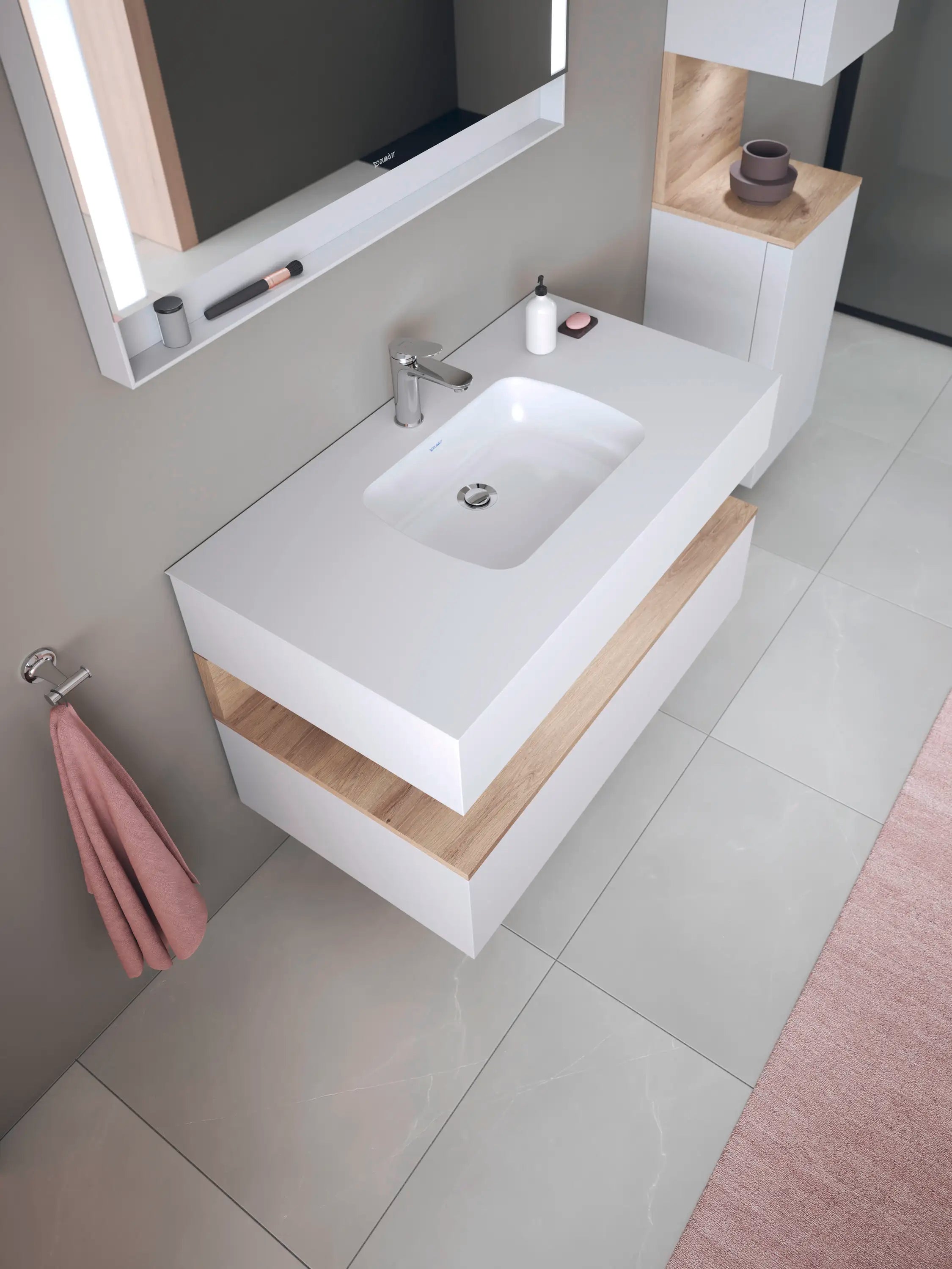 Duravit Qatego 18 7/8'' Rectangular Undermount Sink in White with Overflow