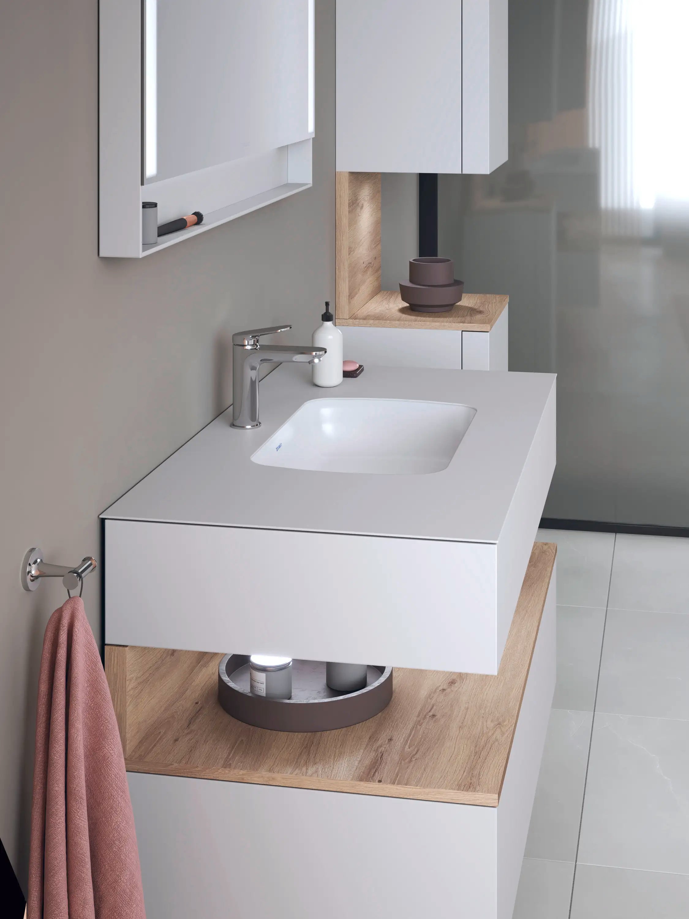 Duravit Qatego 18 7/8'' Rectangular Undermount Sink in White with Overflow