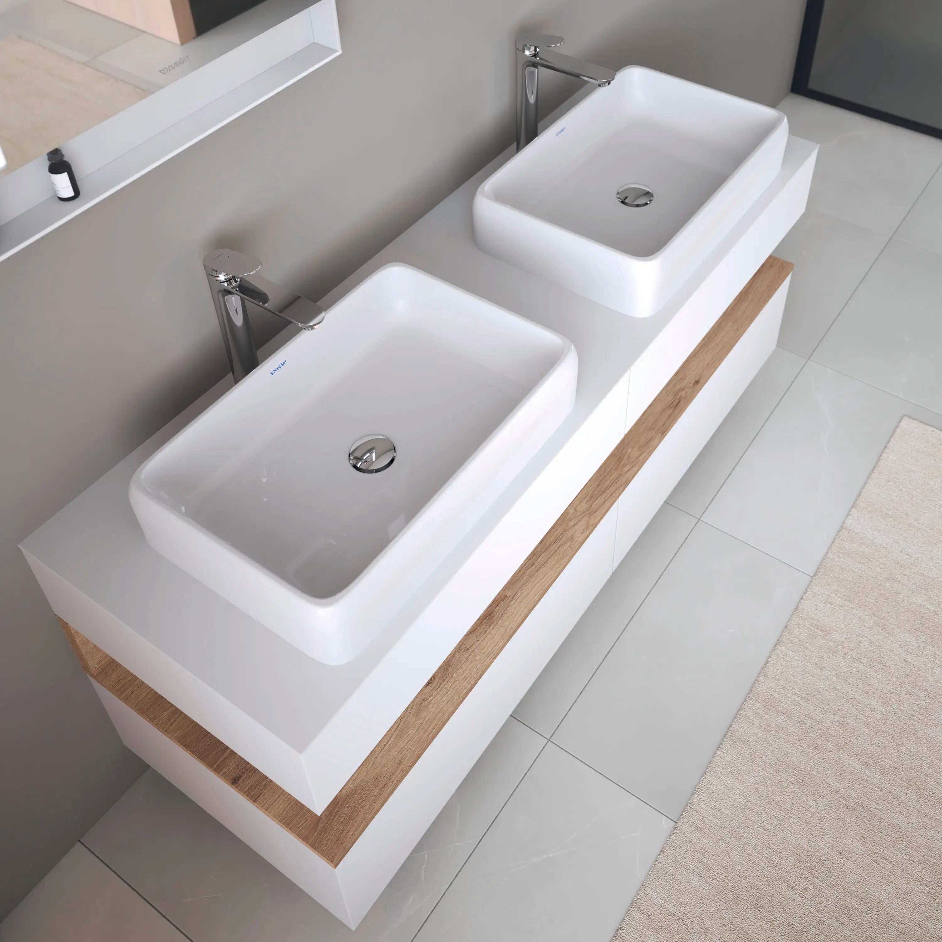 Duravit Qatego 23 5/8'' Rectangular Vessel Sink in White