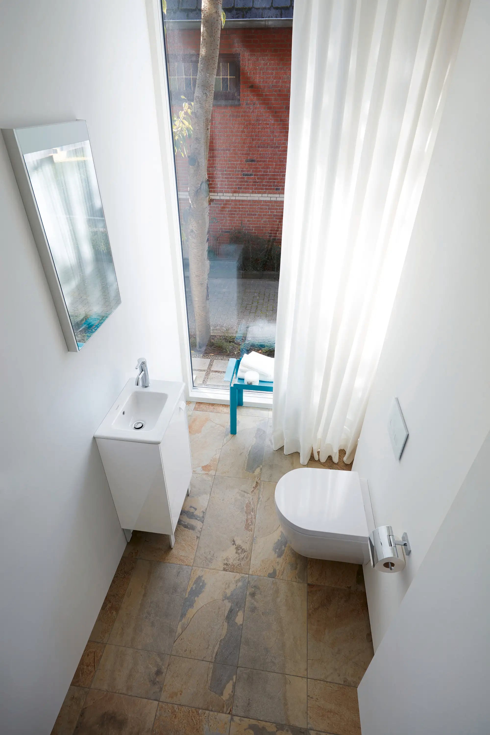 Duravit ME by Starck 16 7/8'' Rectangular Wall Mounted Sink with Single Faucet Hole and with Overflow