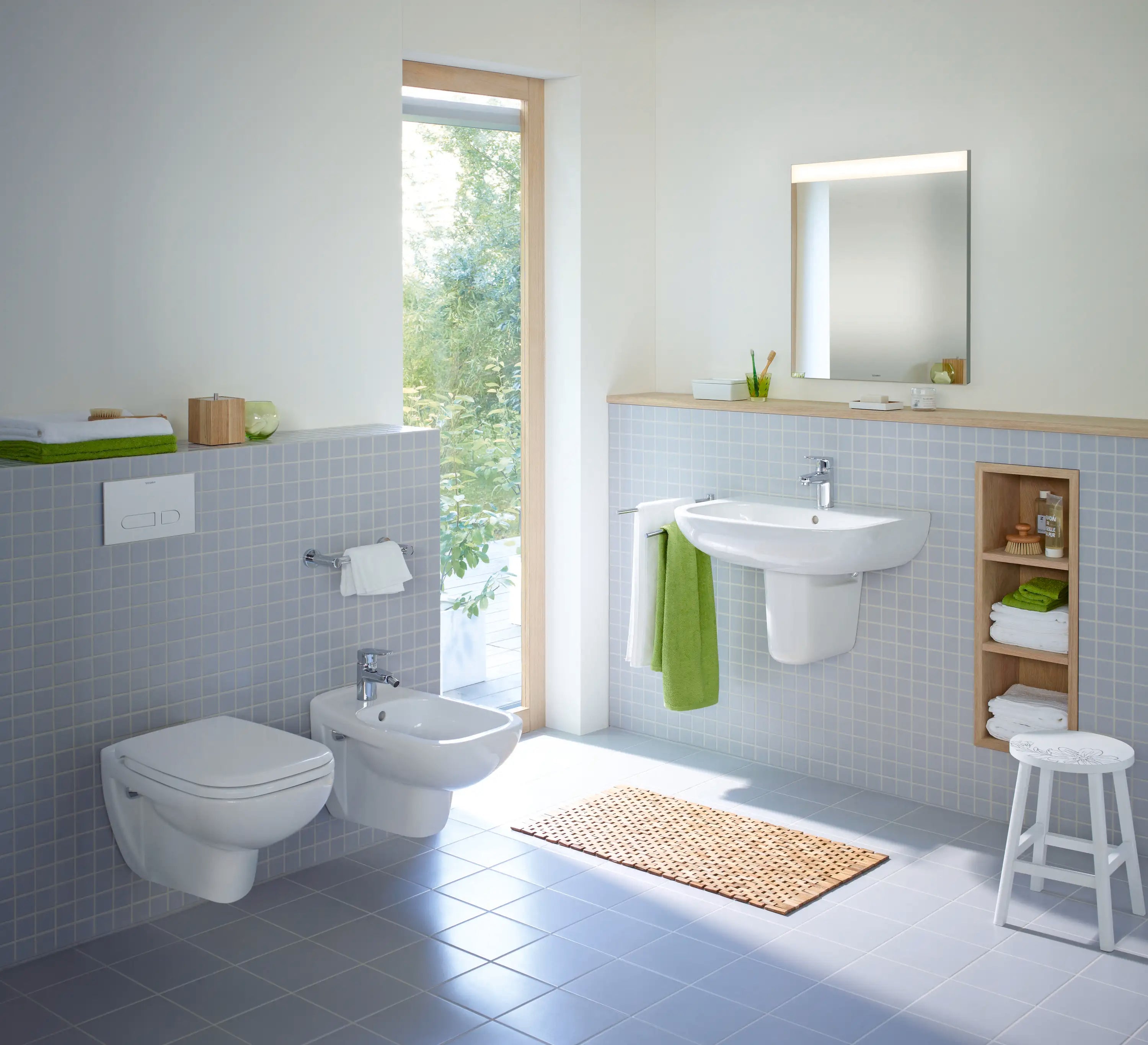 Duravit D-Code 25 5/8'' Rectangular Wall Mounted Sink in White with Single Faucet Hole and with Overflow