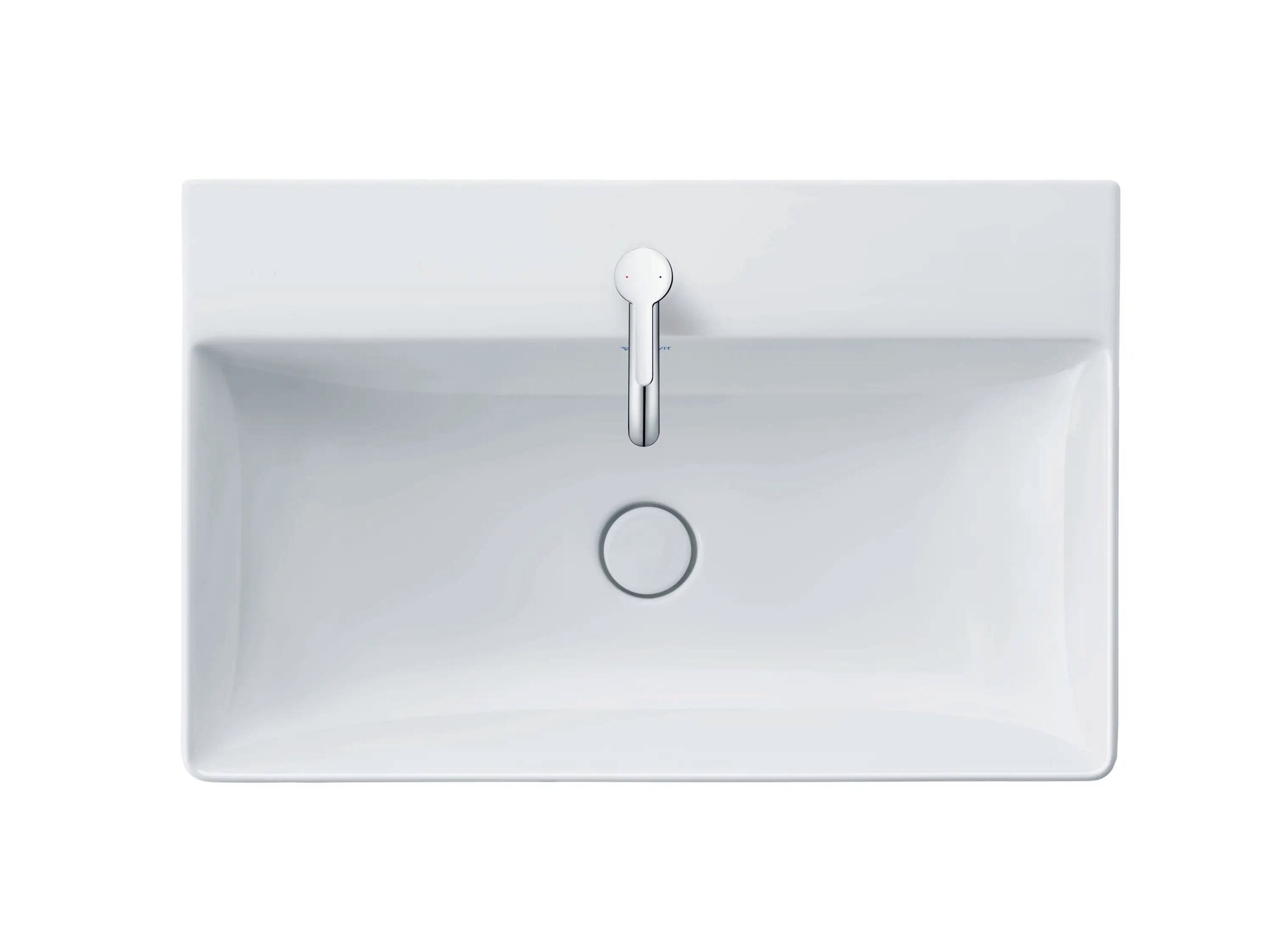 Duravit DuraSquare 31 1/2'' Rectangular Wall Mounted Sink in White with Single Faucet Hole and