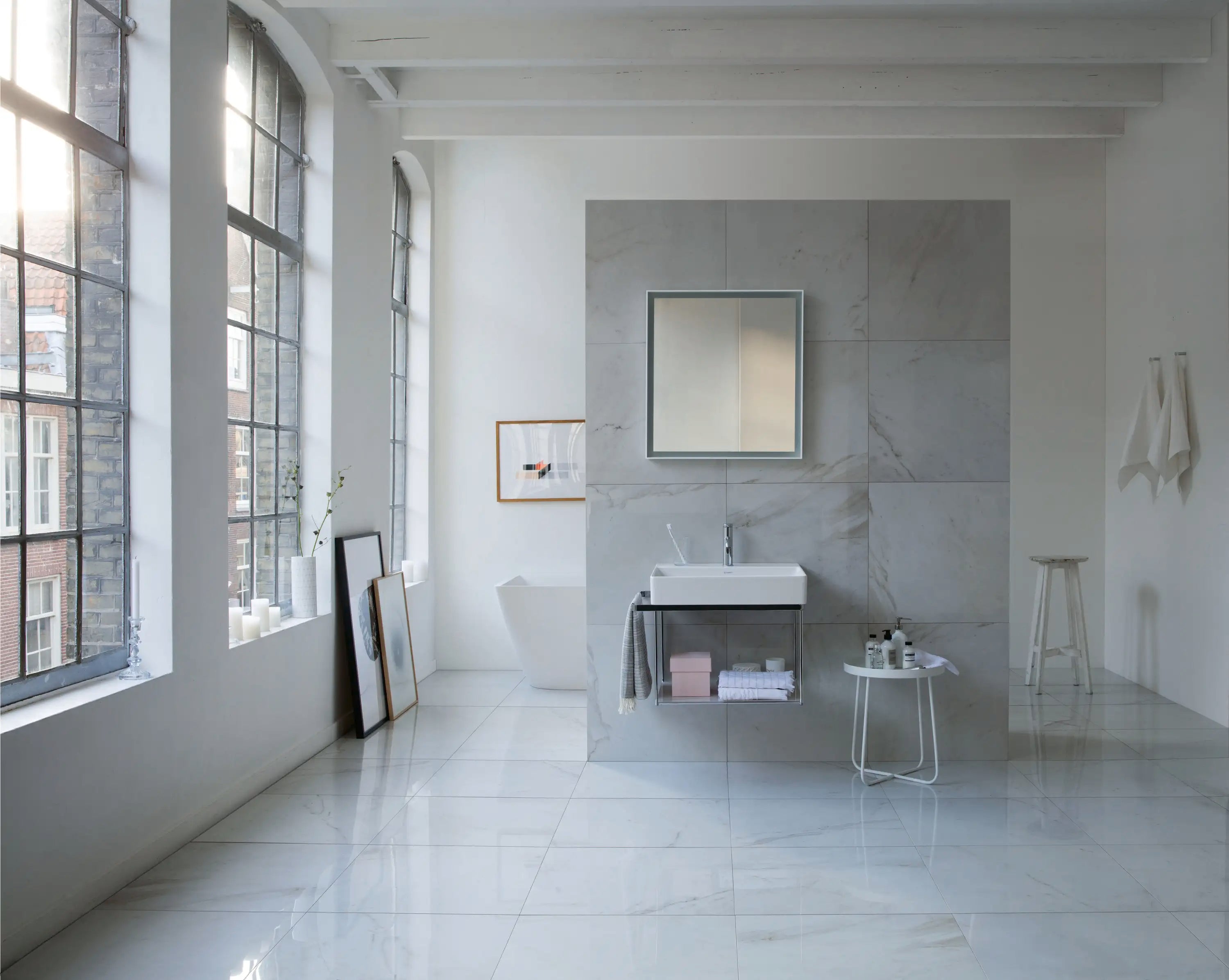 Duravit DuraSquare 23 5/8'' Rectangular Wall Mounted Sink in White with Single Faucet Hole and
