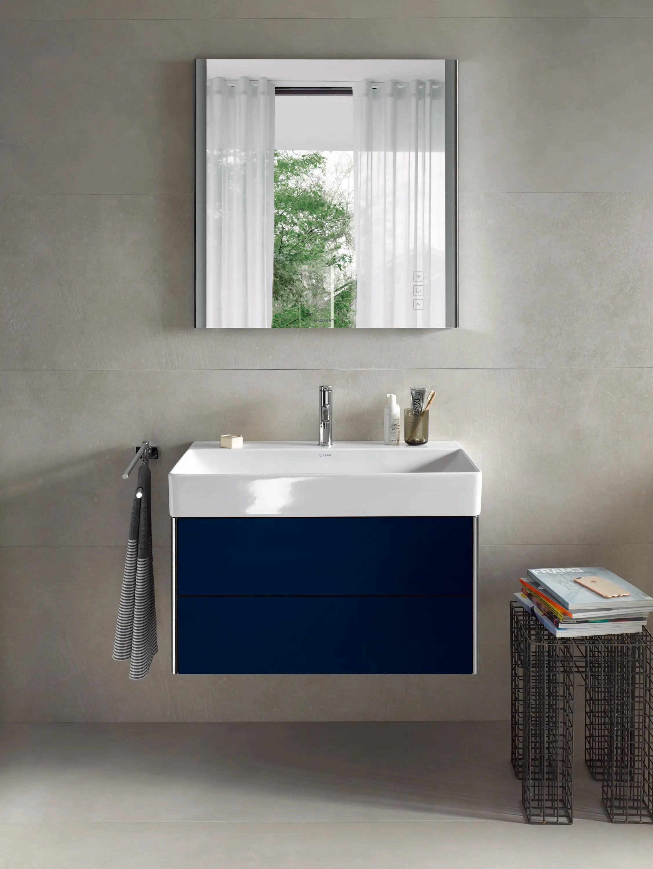 Duravit DuraSquare 30 1/2'' Rectangular Vessel Sink in White with Single Faucet Hole and