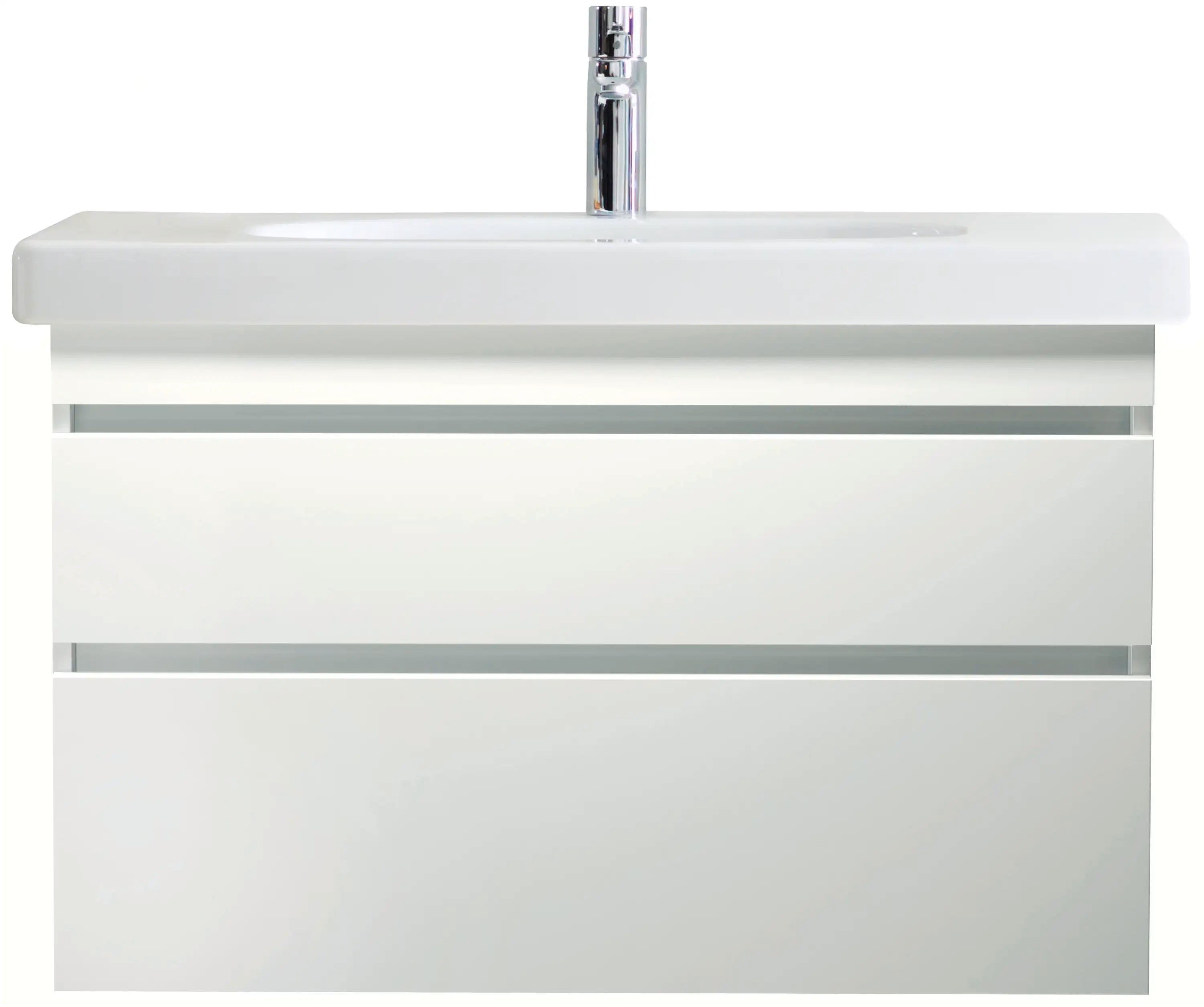 Duravit DuraStyle 39 3/8'' Rectangular Wall Mounted Sink in White with Single Faucet Hole and with Overflow