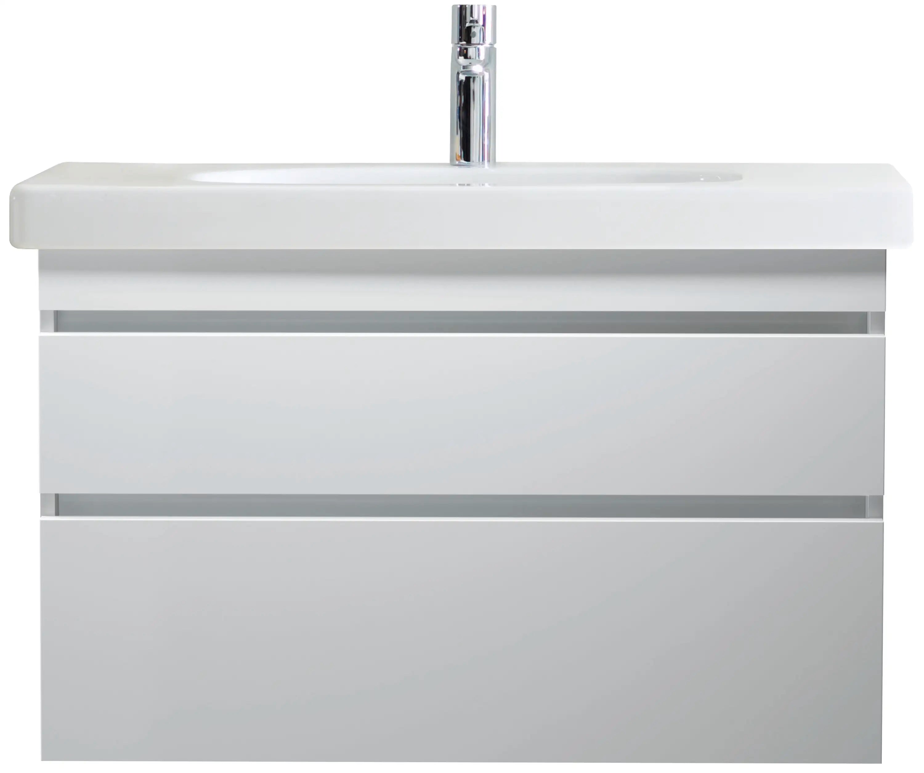 Duravit DuraStyle 39 3/8'' Rectangular Wall Mounted Sink in White with Single Faucet Hole and with Overflow