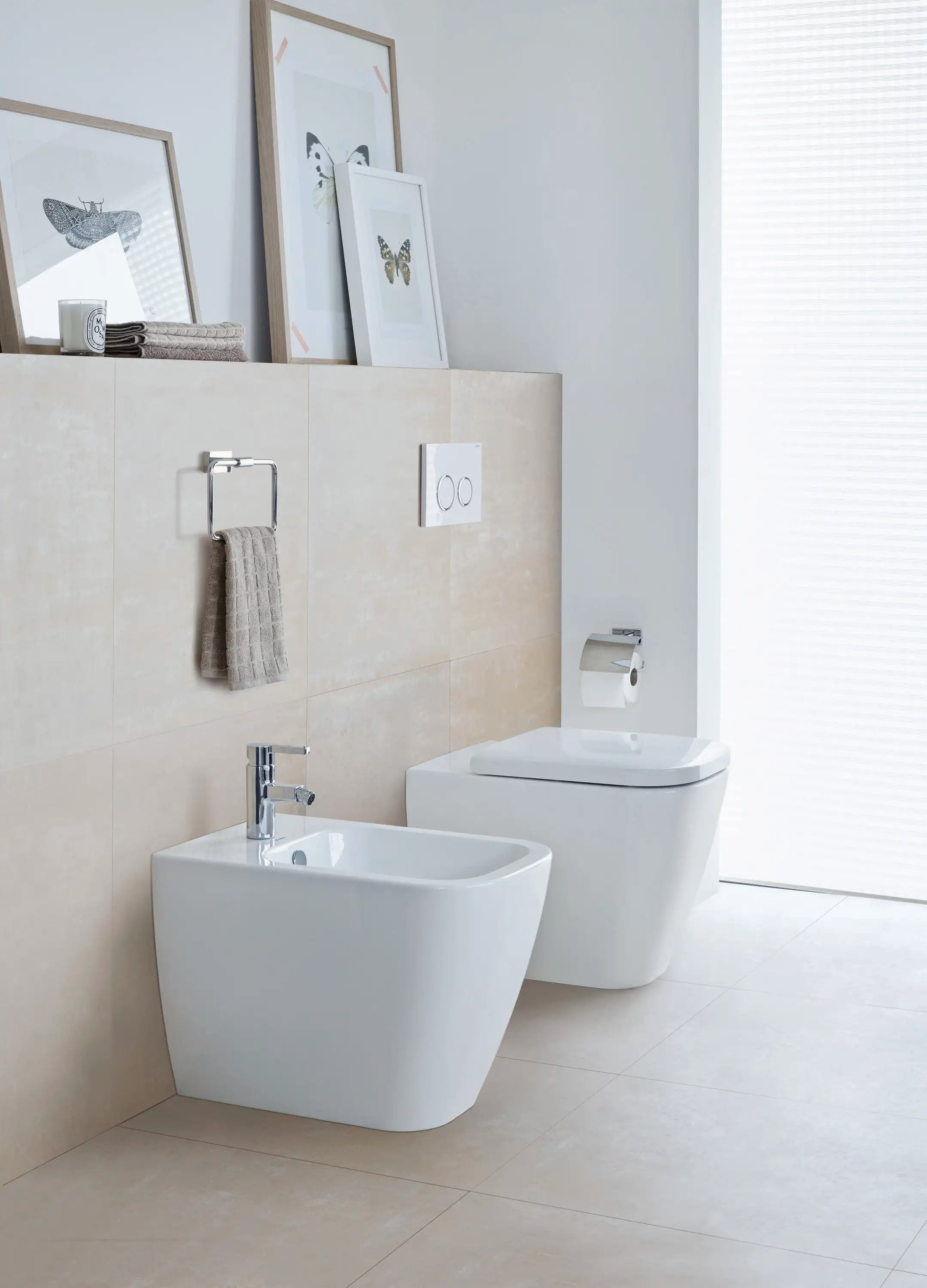 Duravit Karree Towel Ring in Chrome