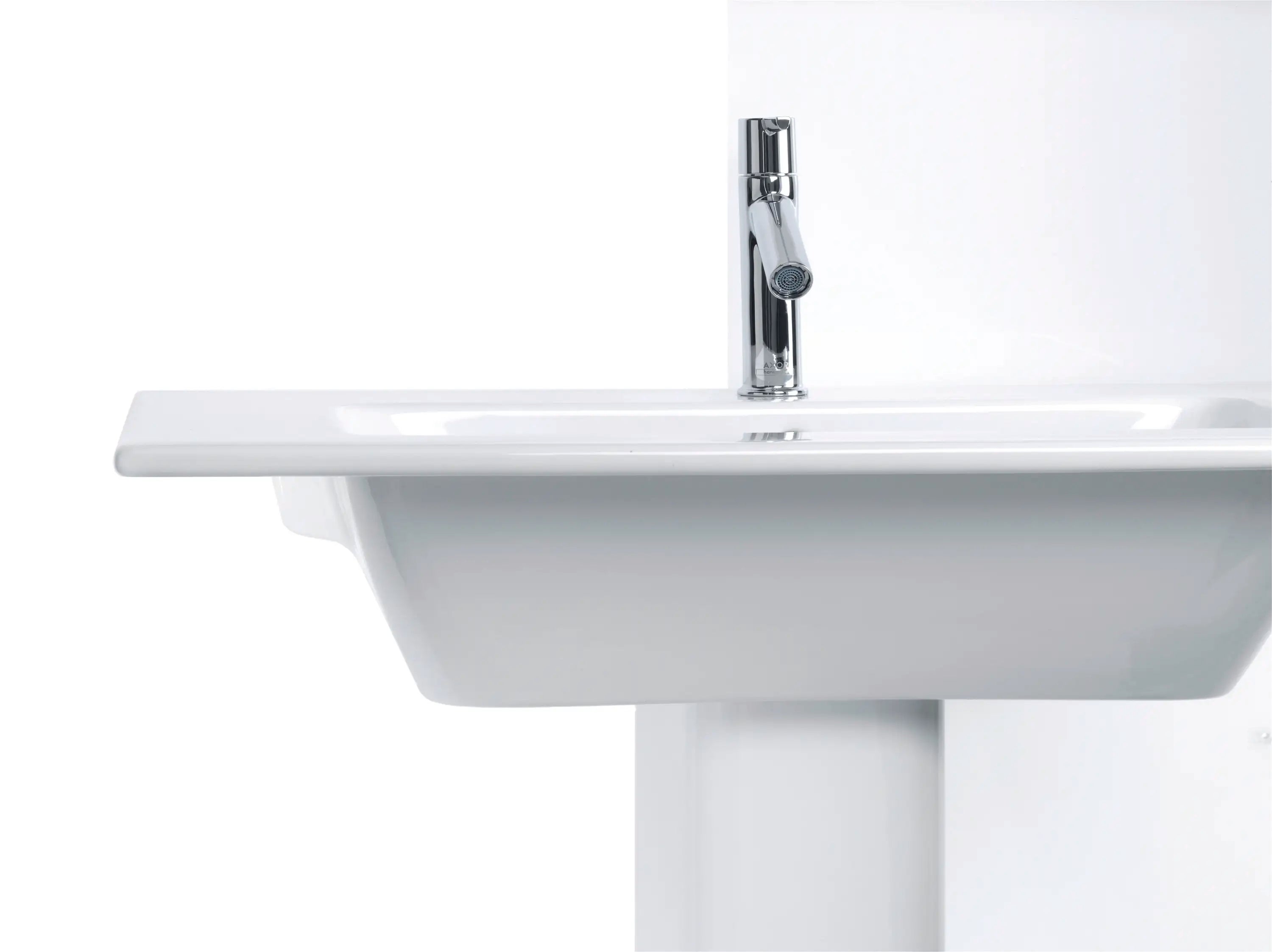 Duravit ME by Starck 24 3/4'' Rectangular Wall Mounted Sink in White with Single Faucet Hole and with Overflow