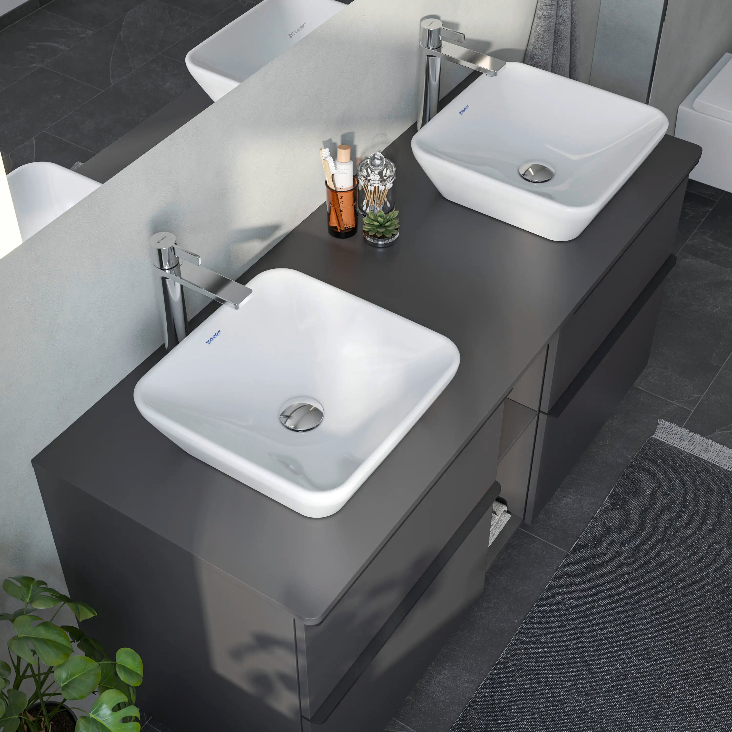Duravit D-Neo 15 3/4'' Square Vessel Sink in White