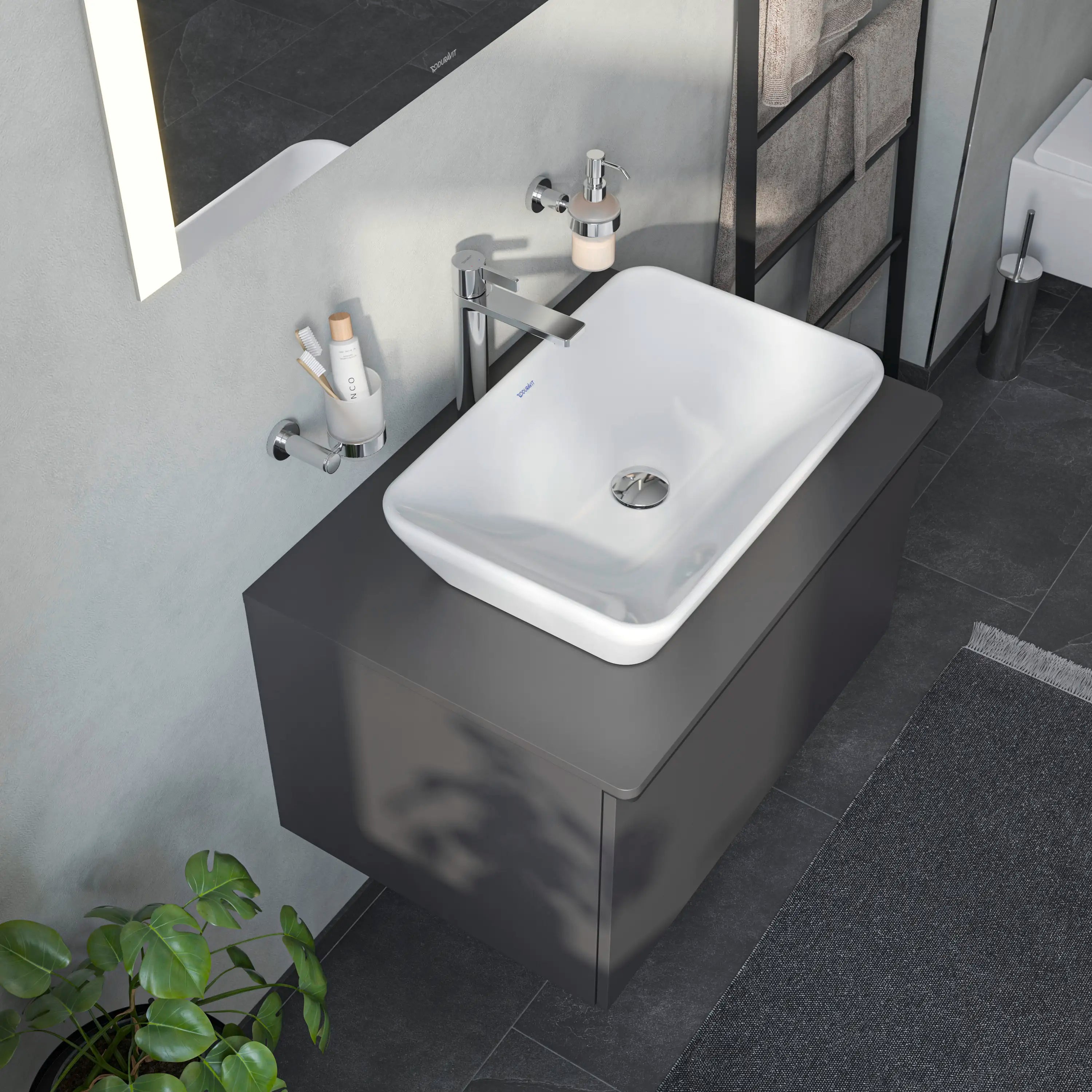 Duravit D-Neo 23 5/8'' Rectangular Vessel Sink in White