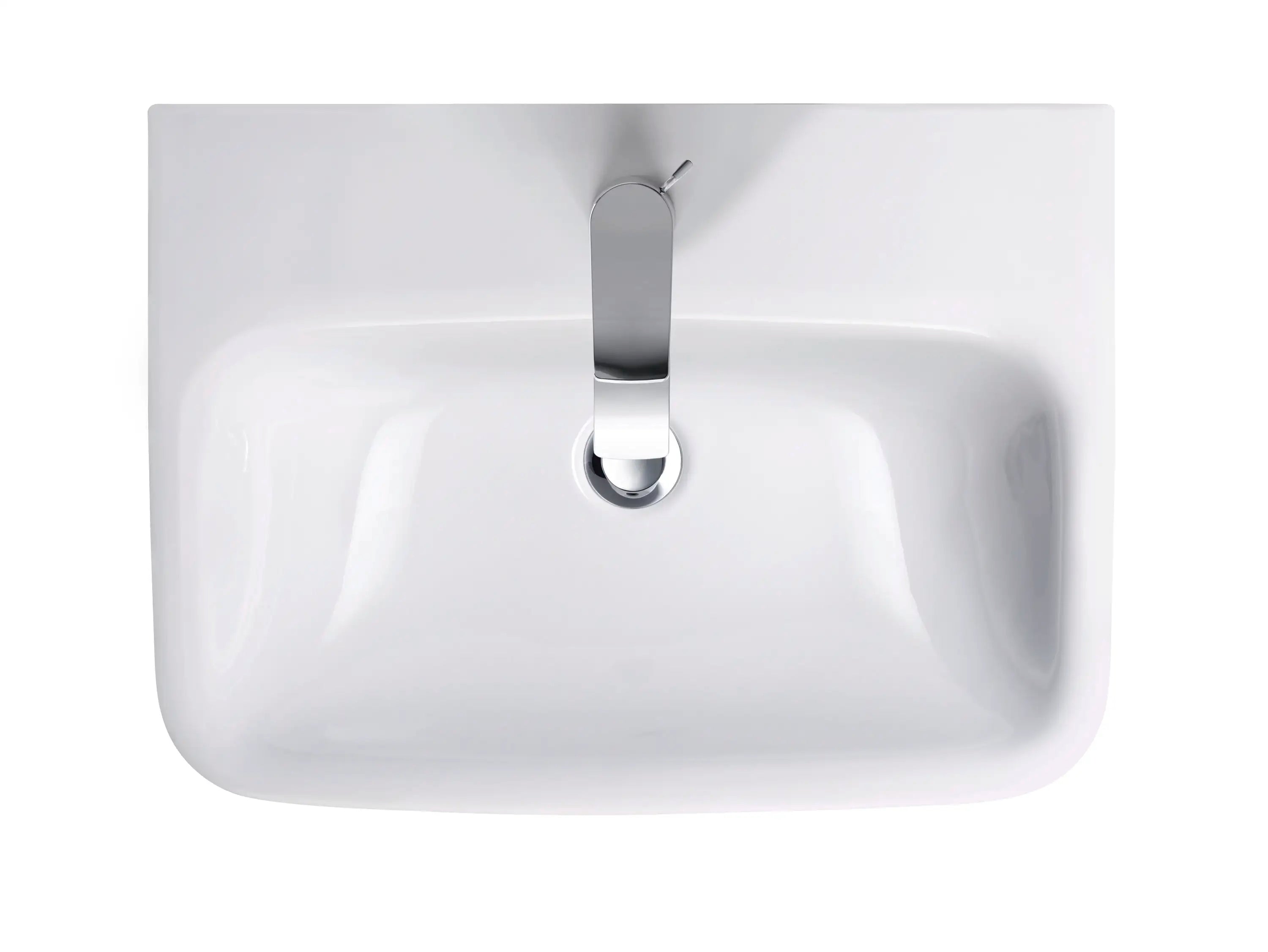 Duravit DuraStyle 23 5/8'' Rectangular Wall Mounted Sink in White with Single Faucet Hole and with Overflow