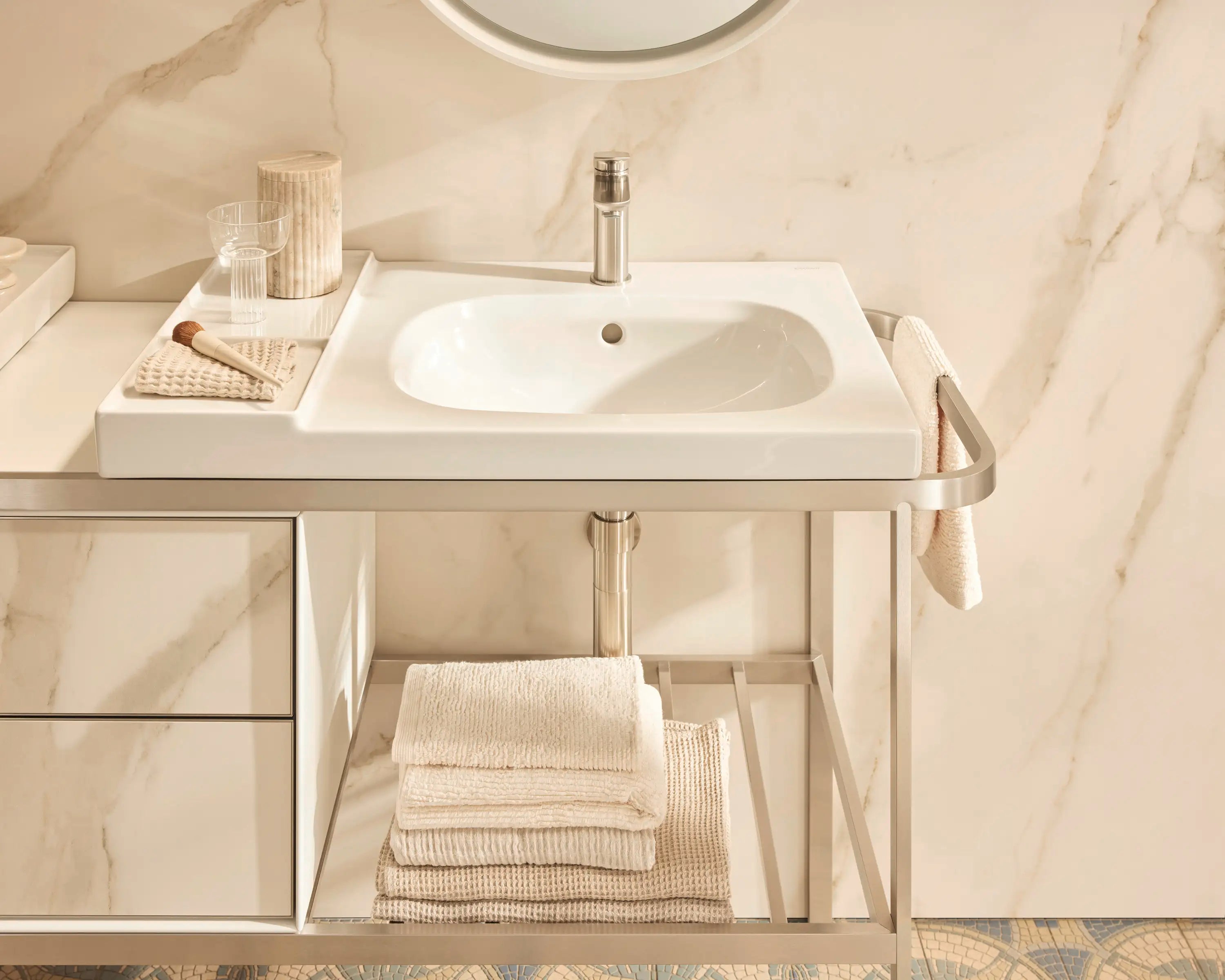 Duravit Aurena 77 1/2'' x 31 5/8'' Console in Brushed Aluminum