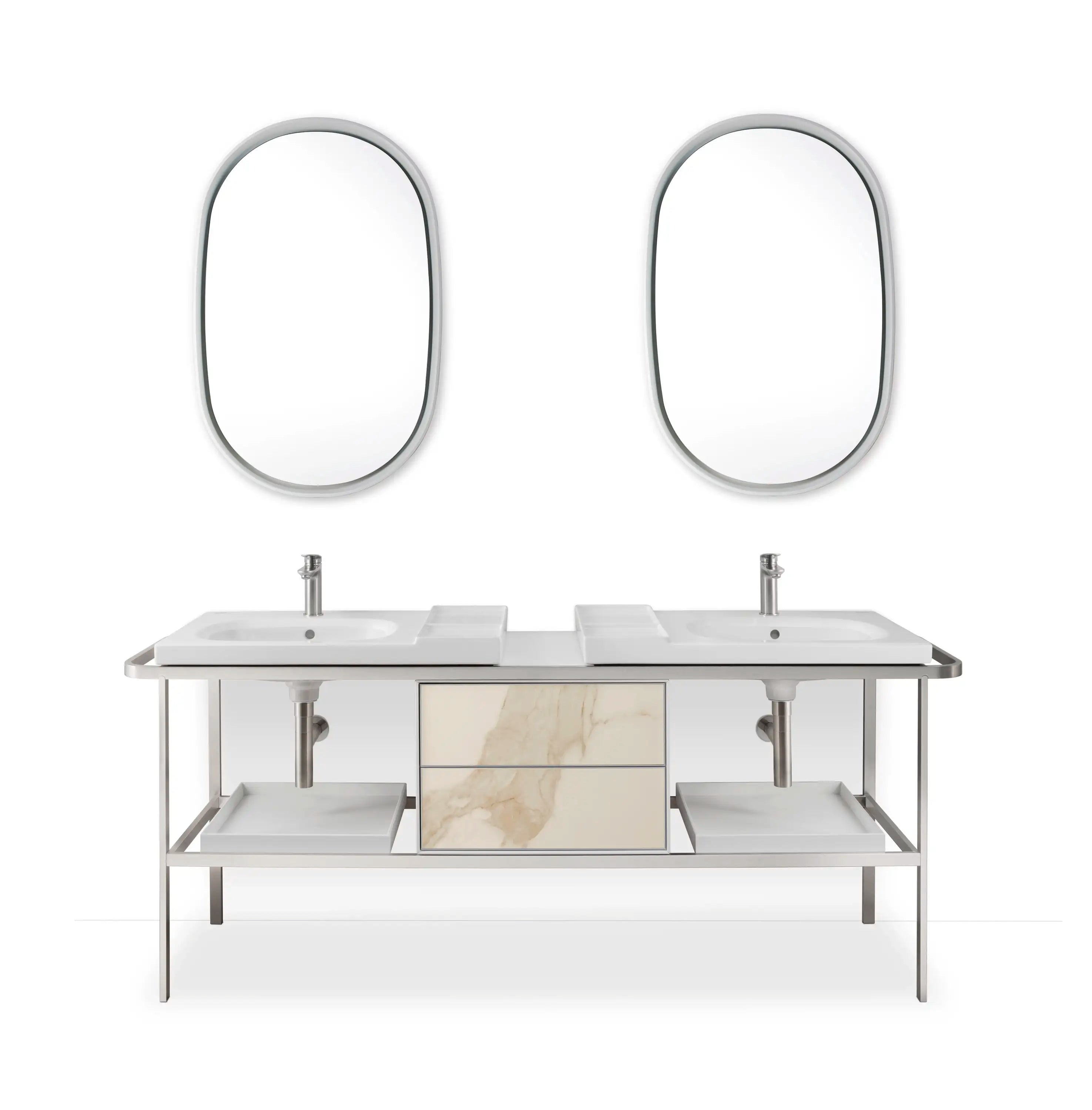 Duravit Aurena 77 1/2'' x 31 5/8'' Console in Brushed Aluminum