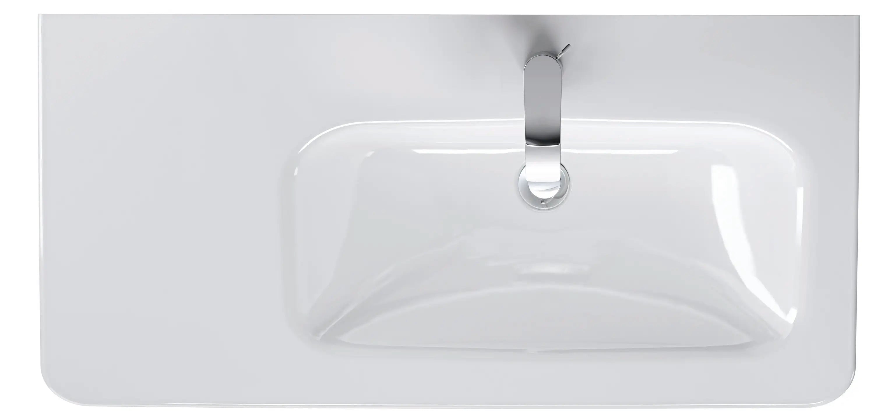 Duravit DuraStyle 30 1/2'' Rectangular Wall Mounted Sink in White with Single Faucet Hole and with Overflow