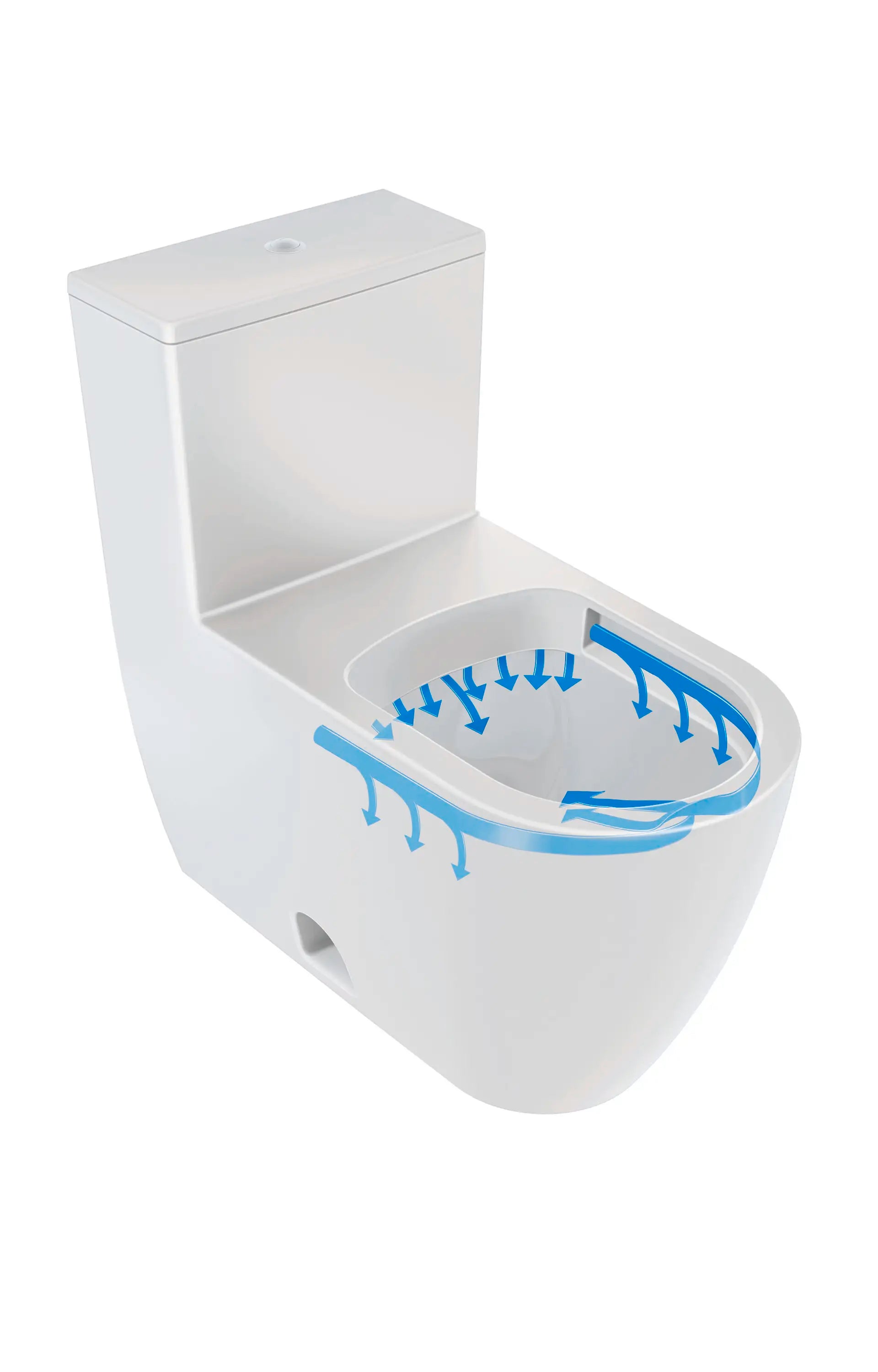 Duravit ME by Starck 1.32/0.92 GPF Dual Flush Rimless Elongated One Piece Toilet in White, Top Push Button Flush - Seat Sold Separately