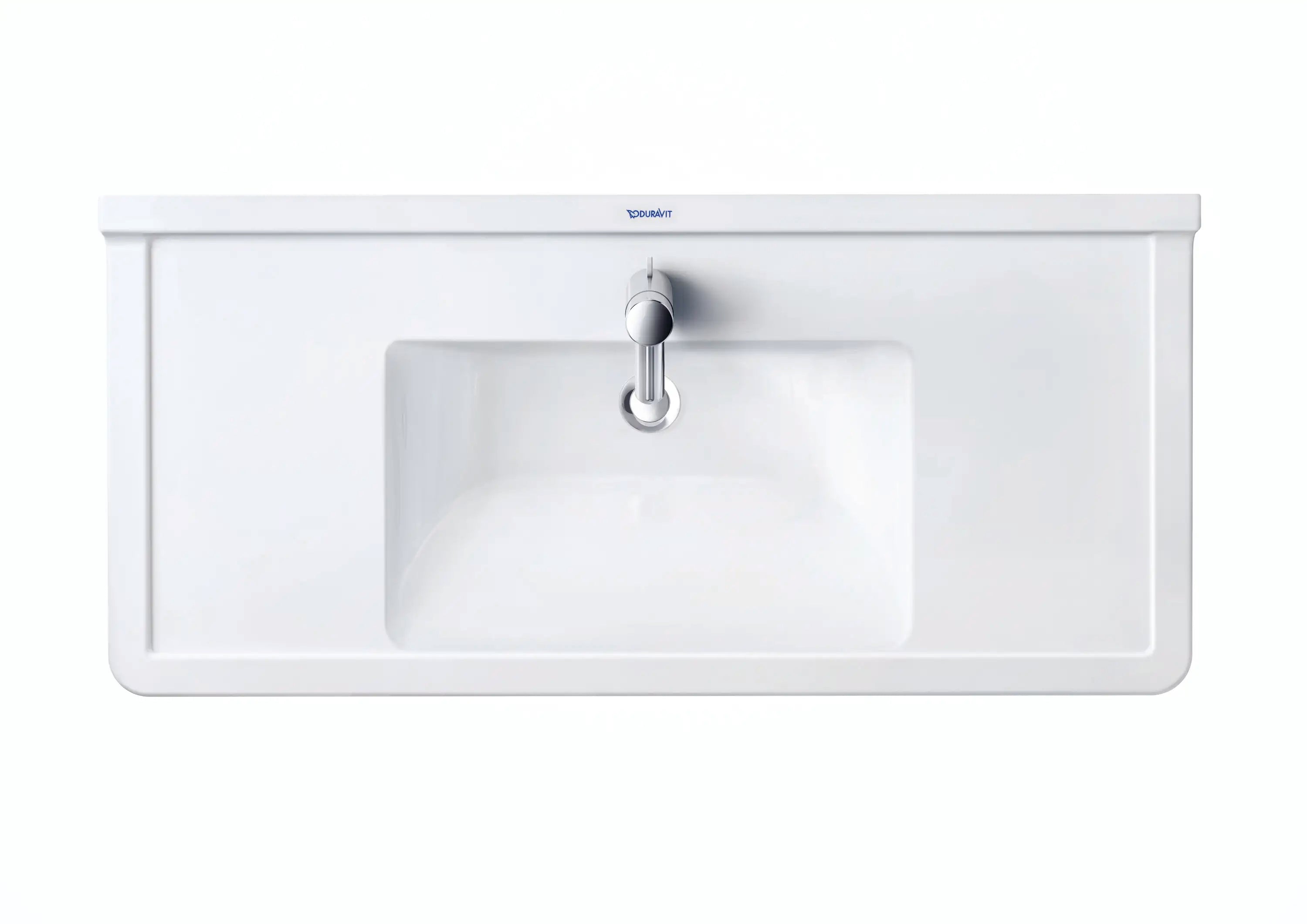Duravit Starck 3 41 3/8'' Rectangular Wall Mounted Sink in White with Single Faucet Hole and with Overflow