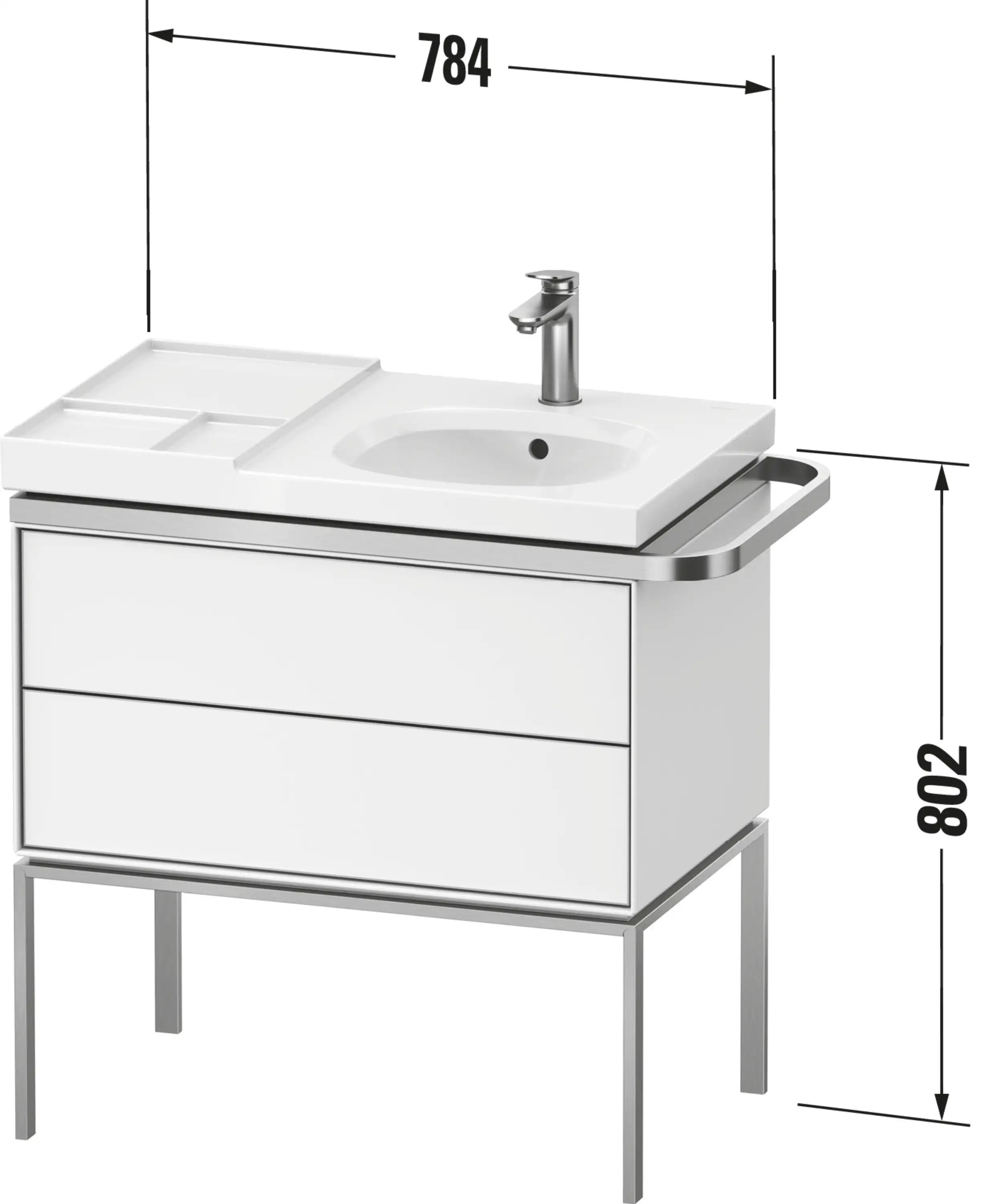 Duravit Aurena 30 7/8'' Wall Mount Two Drawer Single Vanity Cabinet, Sink Sold Separately