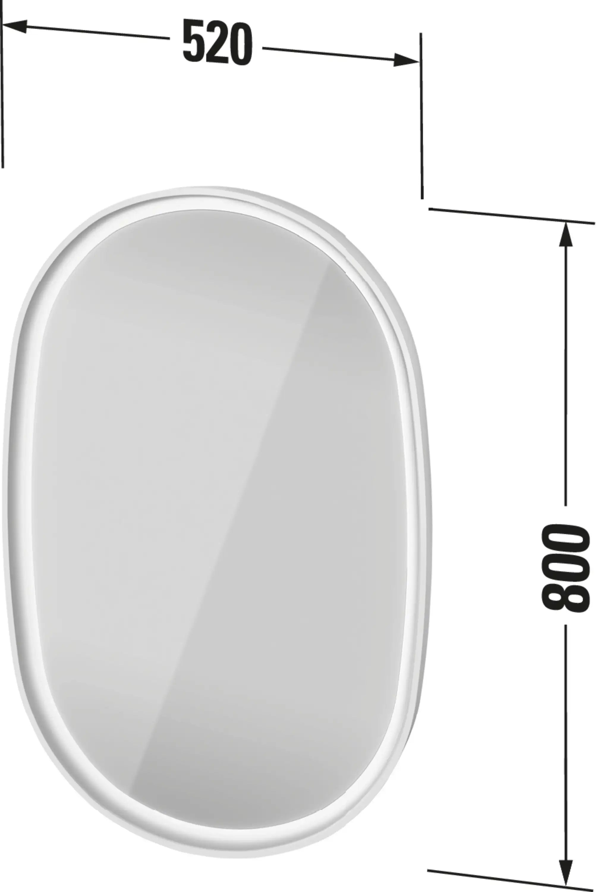 Duravit Aurena Sensor Control LED Mirror in Matte White