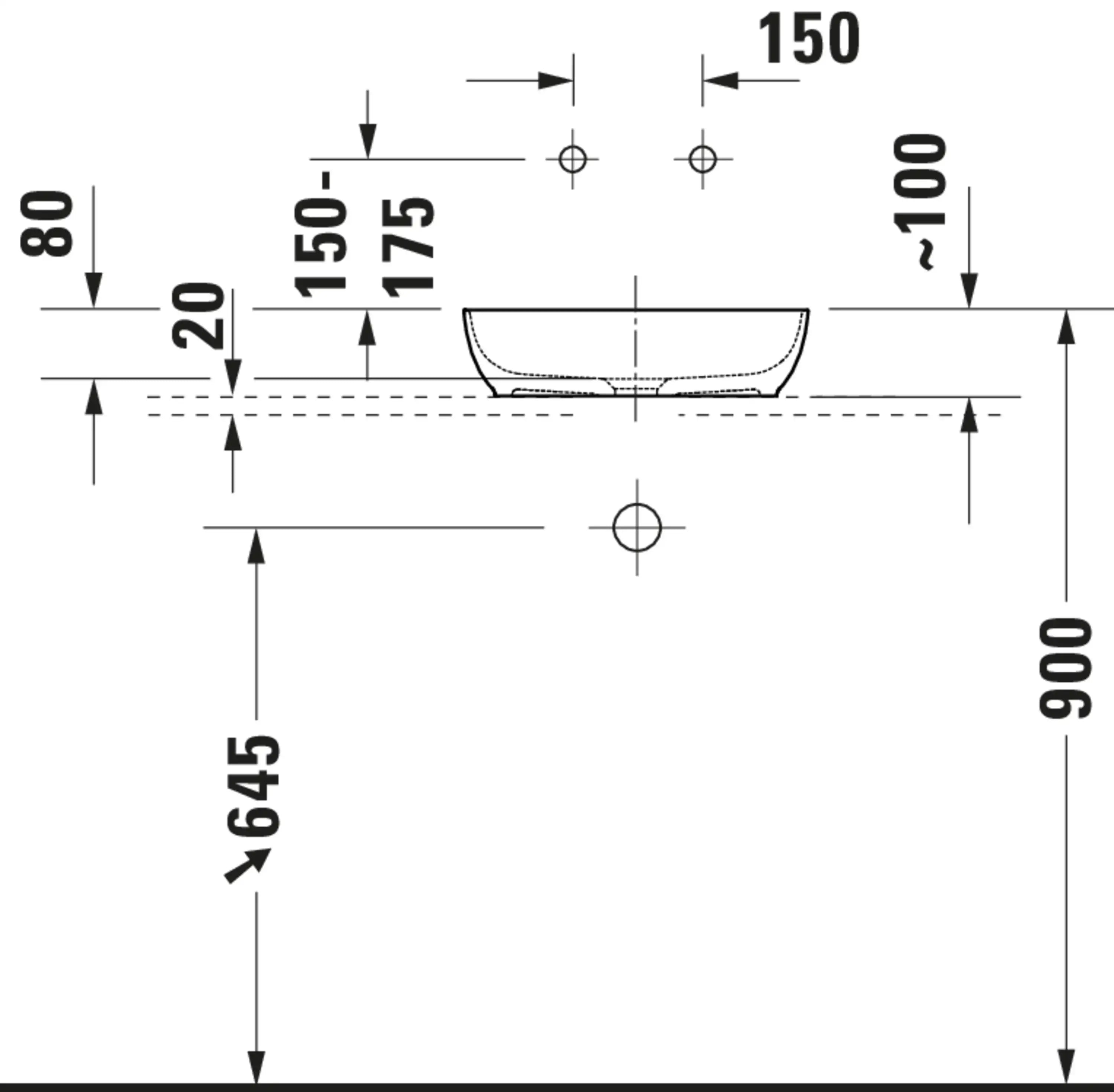 Duravit Sivida 15 3/4'' Square Vessel Sink