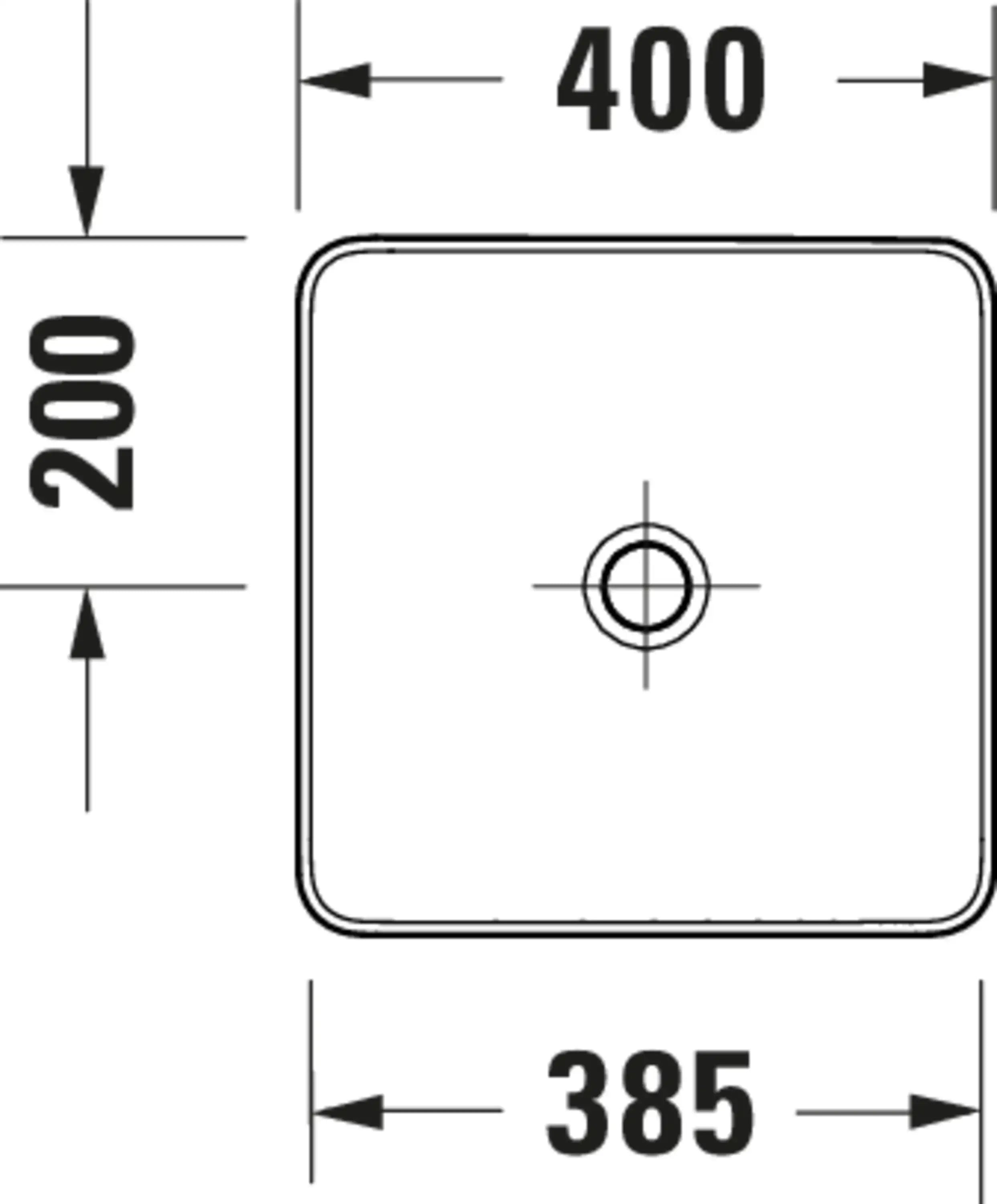 Duravit Sivida 15 3/4'' Square Vessel Sink