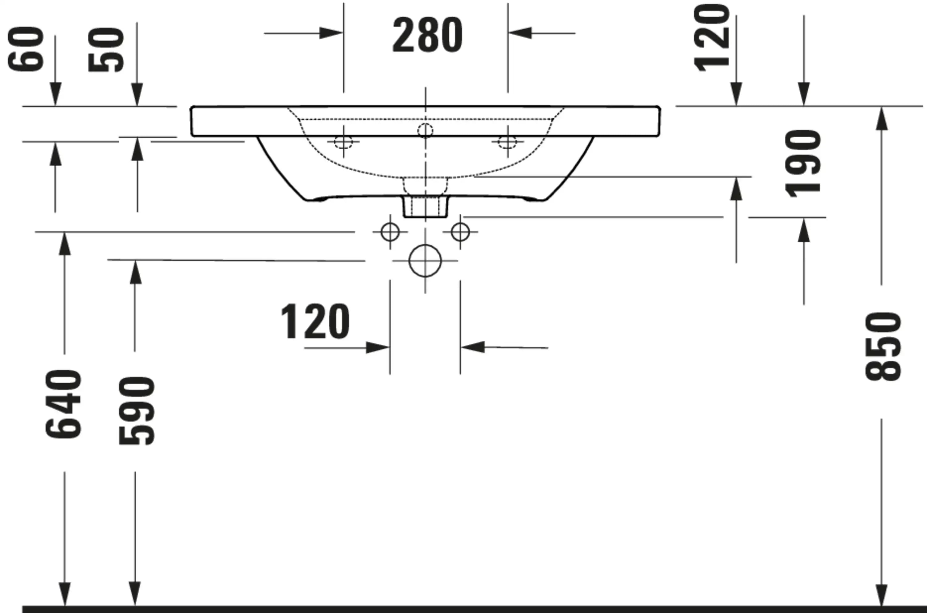 Duravit Aurena 30 1/2'' Rectangular Wall Mounted Sink with Single Faucet Hole and with Overflow