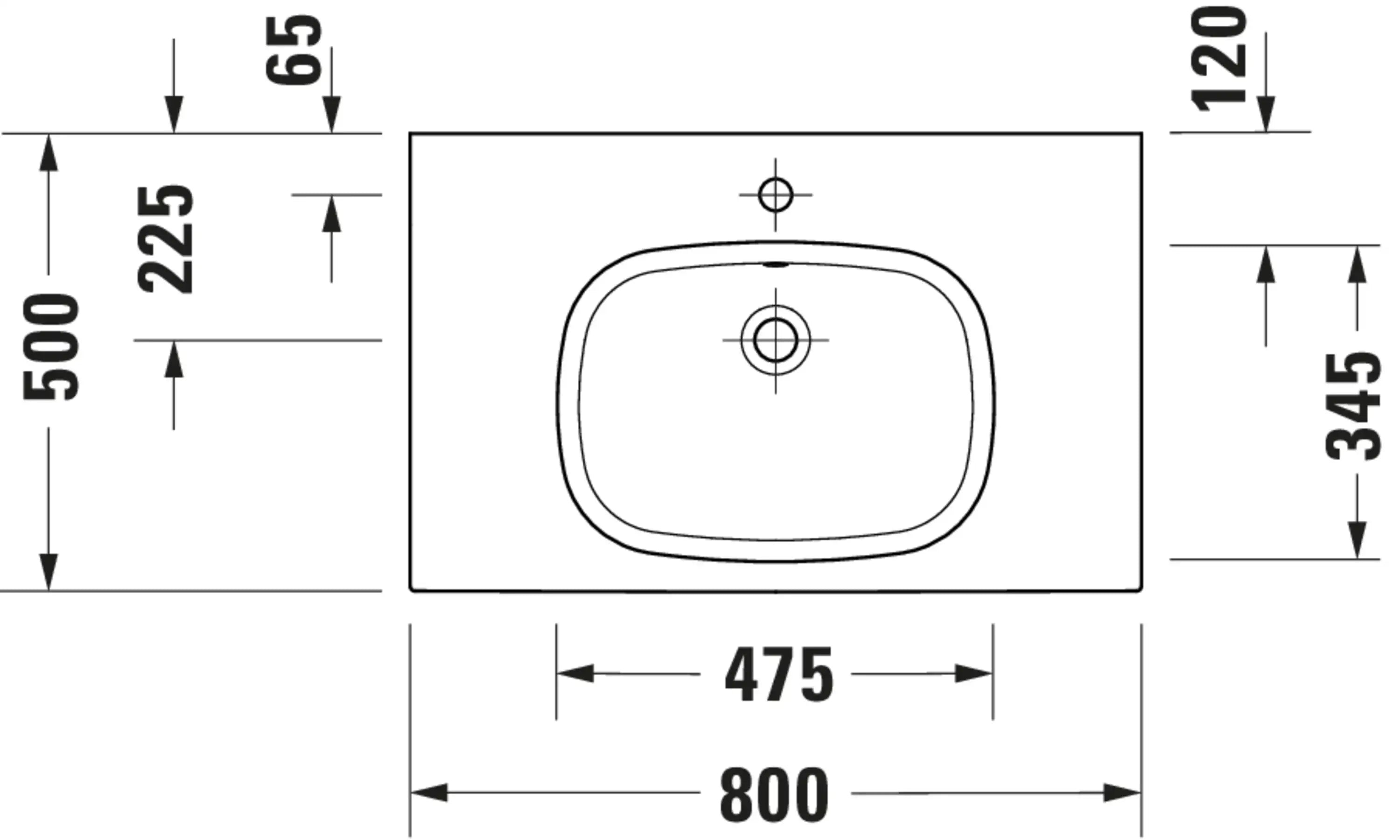 Duravit Aurena 30 1/2'' Rectangular Wall Mounted Sink with Single Faucet Hole and with Overflow