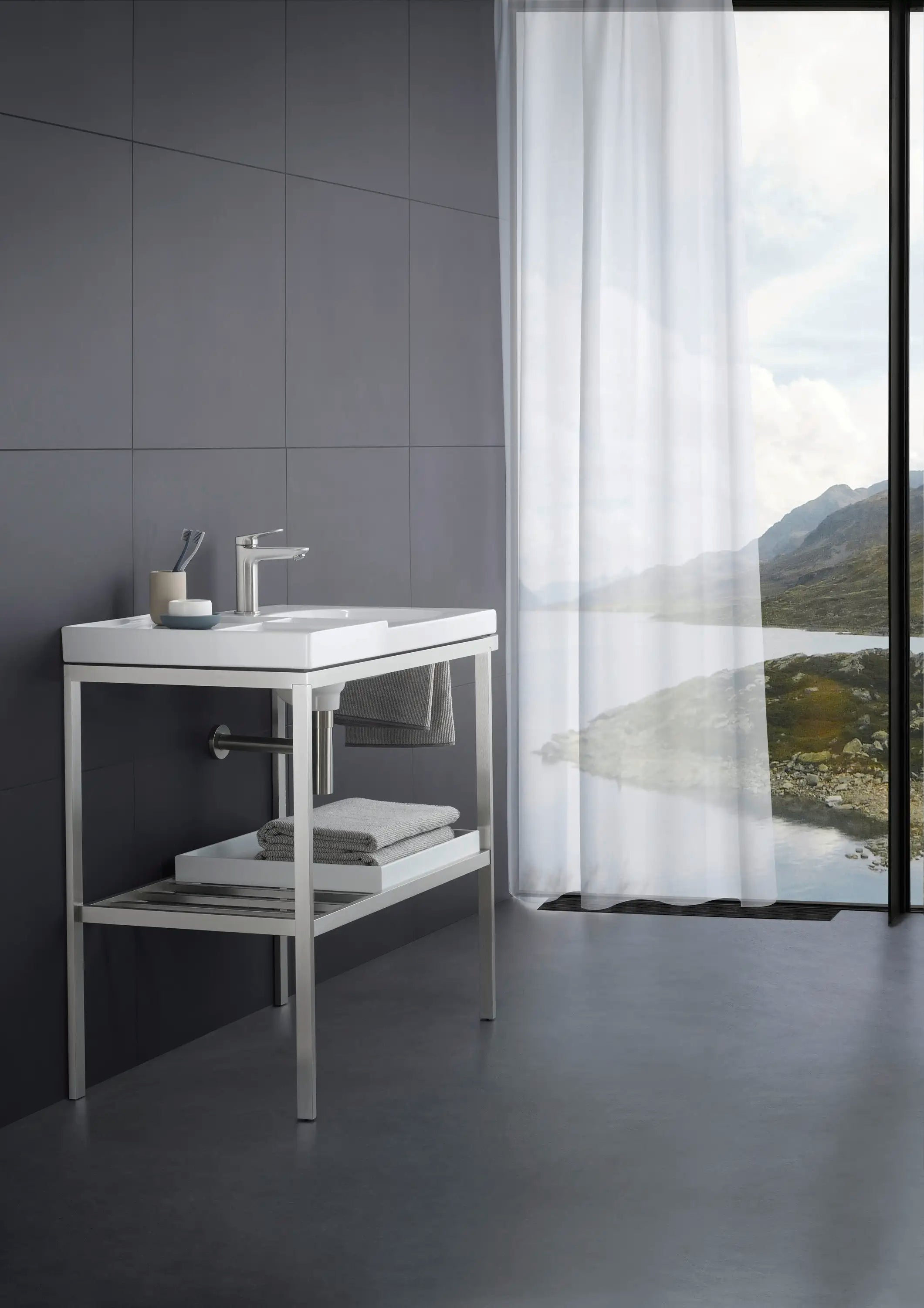 Duravit Aurena 31 3/4'' Rectangular Wall Mounted Sink with Single Faucet Hole and with Overflow