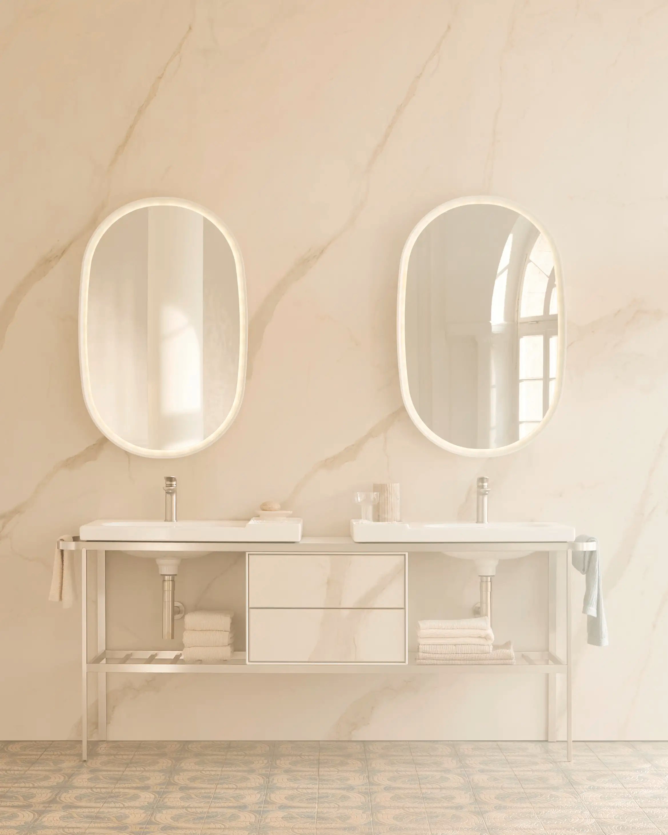 Duravit Aurena 77 1/2'' x 31 5/8'' Console in Brushed Aluminum