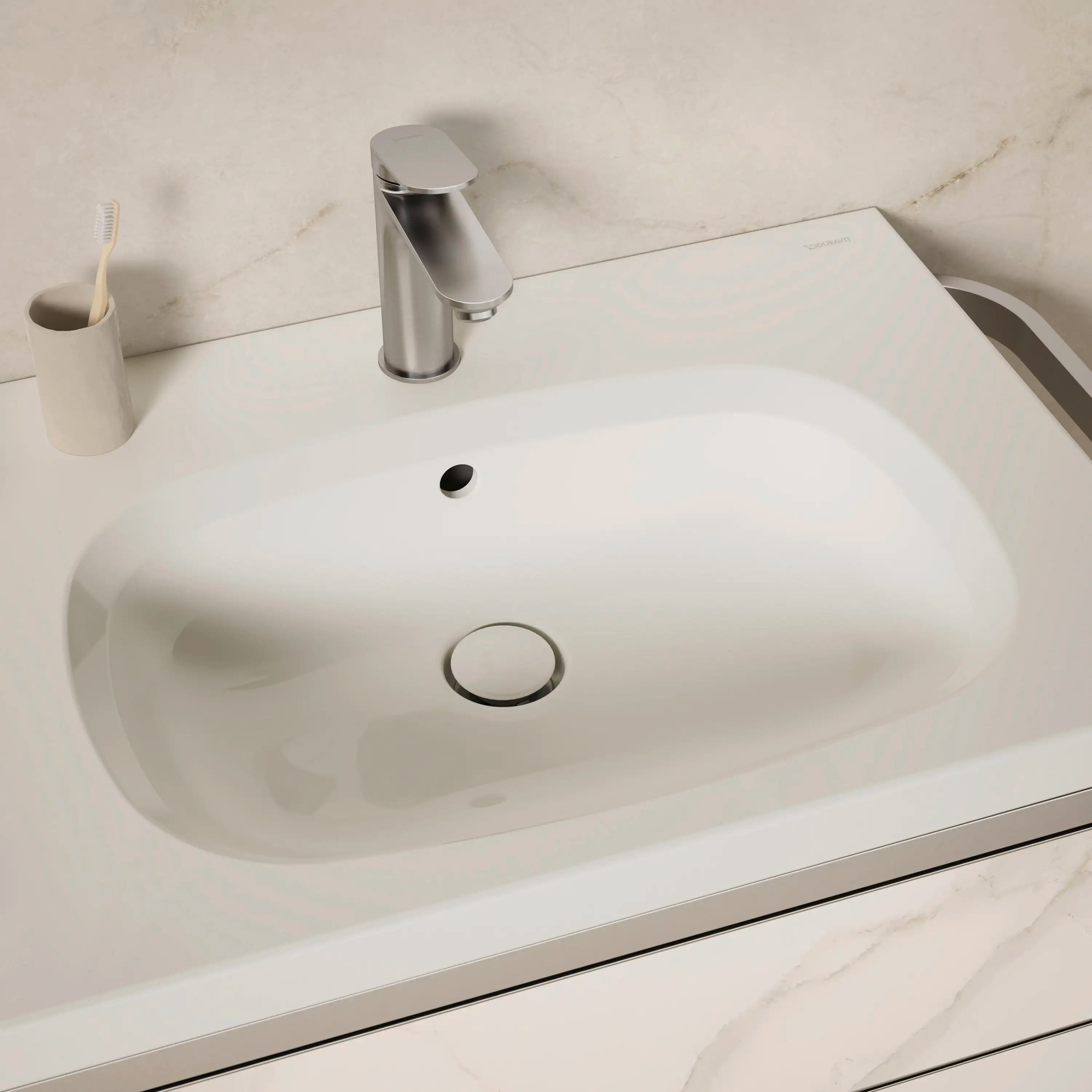 Duravit Aurena 30 1/2'' Rectangular Wall Mounted Sink with Single Faucet Hole and with Overflow