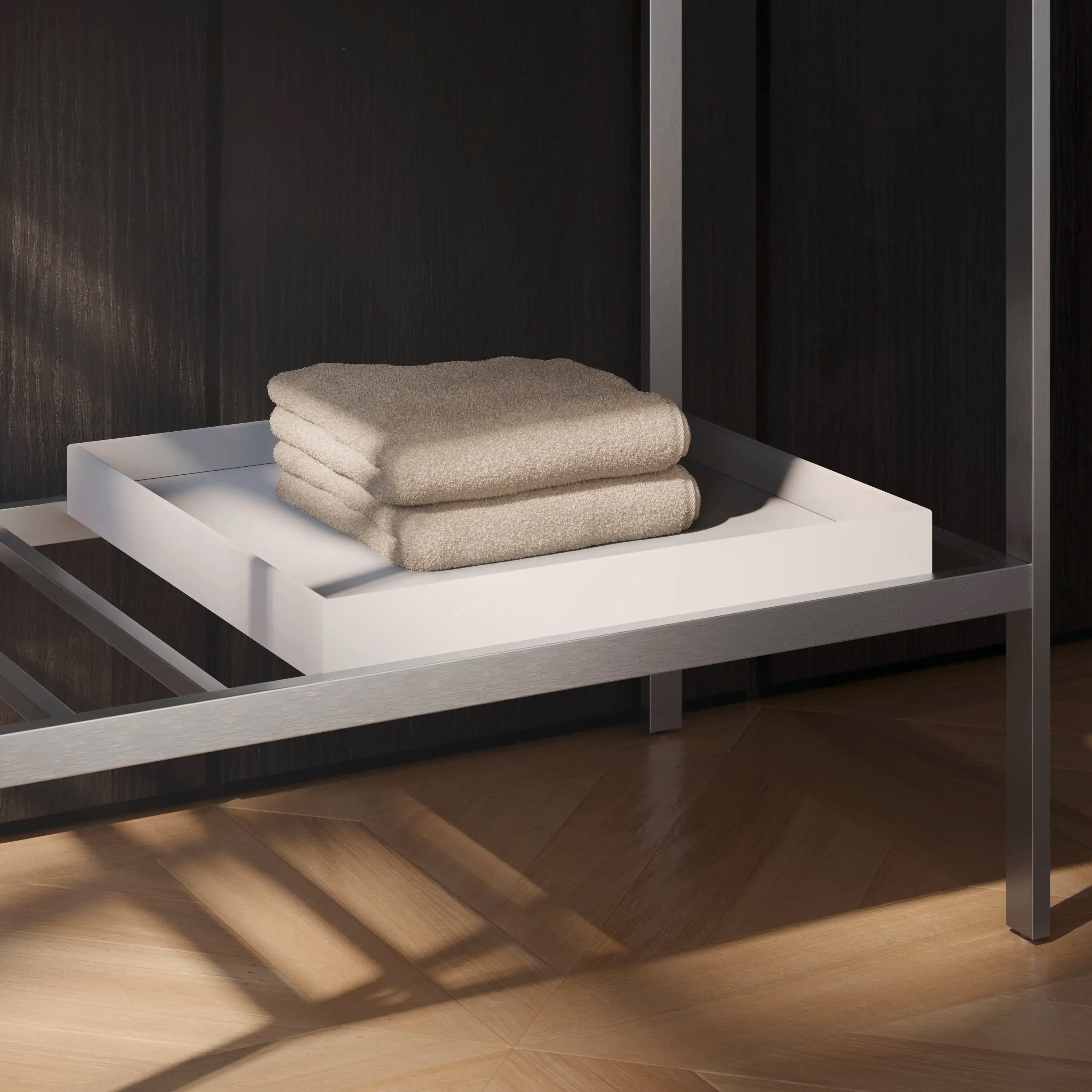Duravit Aurena 30 7/8'' x 31 5/8'' Console in Brushed Stainless Steel