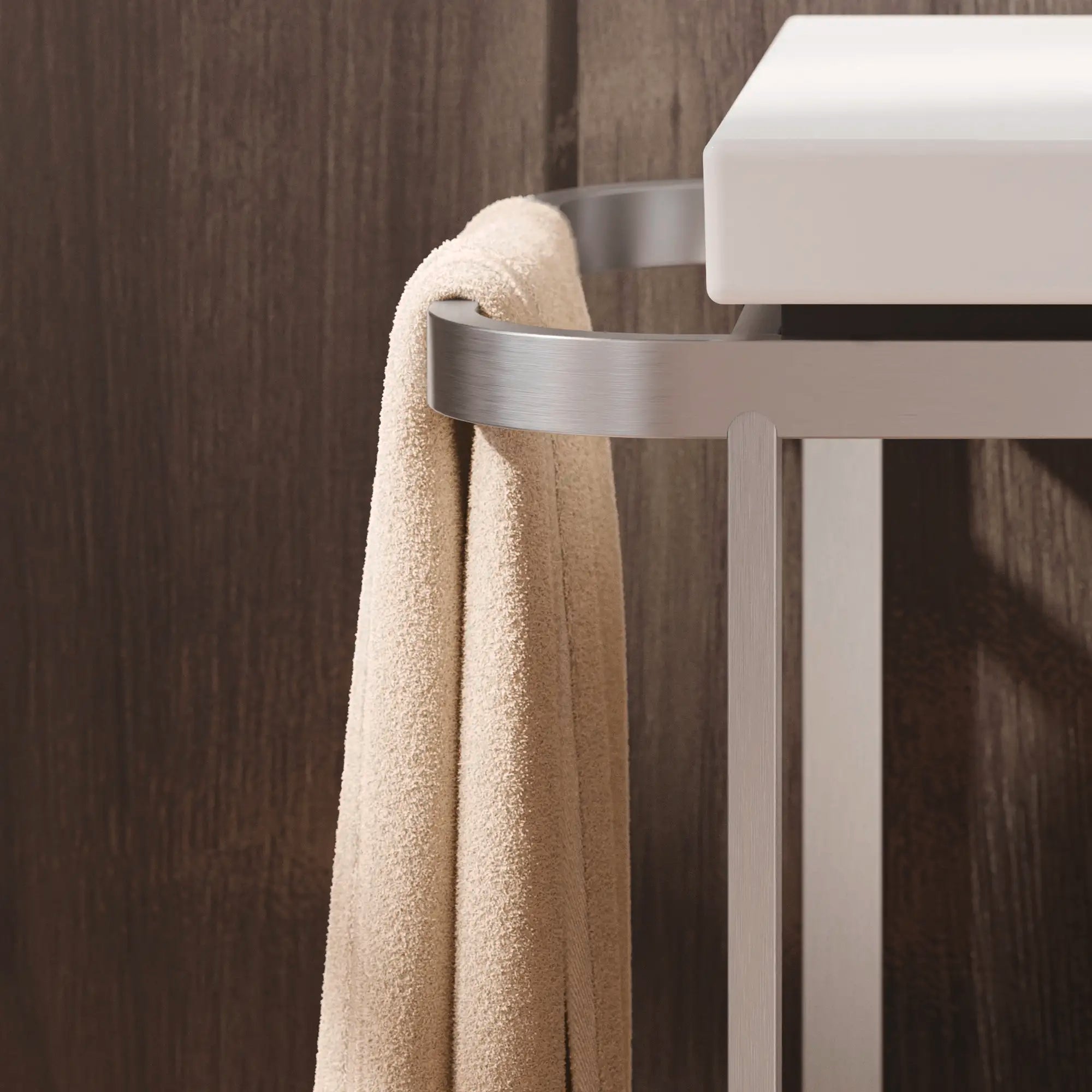 Duravit Aurena 23'' x 31 5/8'' Console in Brushed Stainless Steel