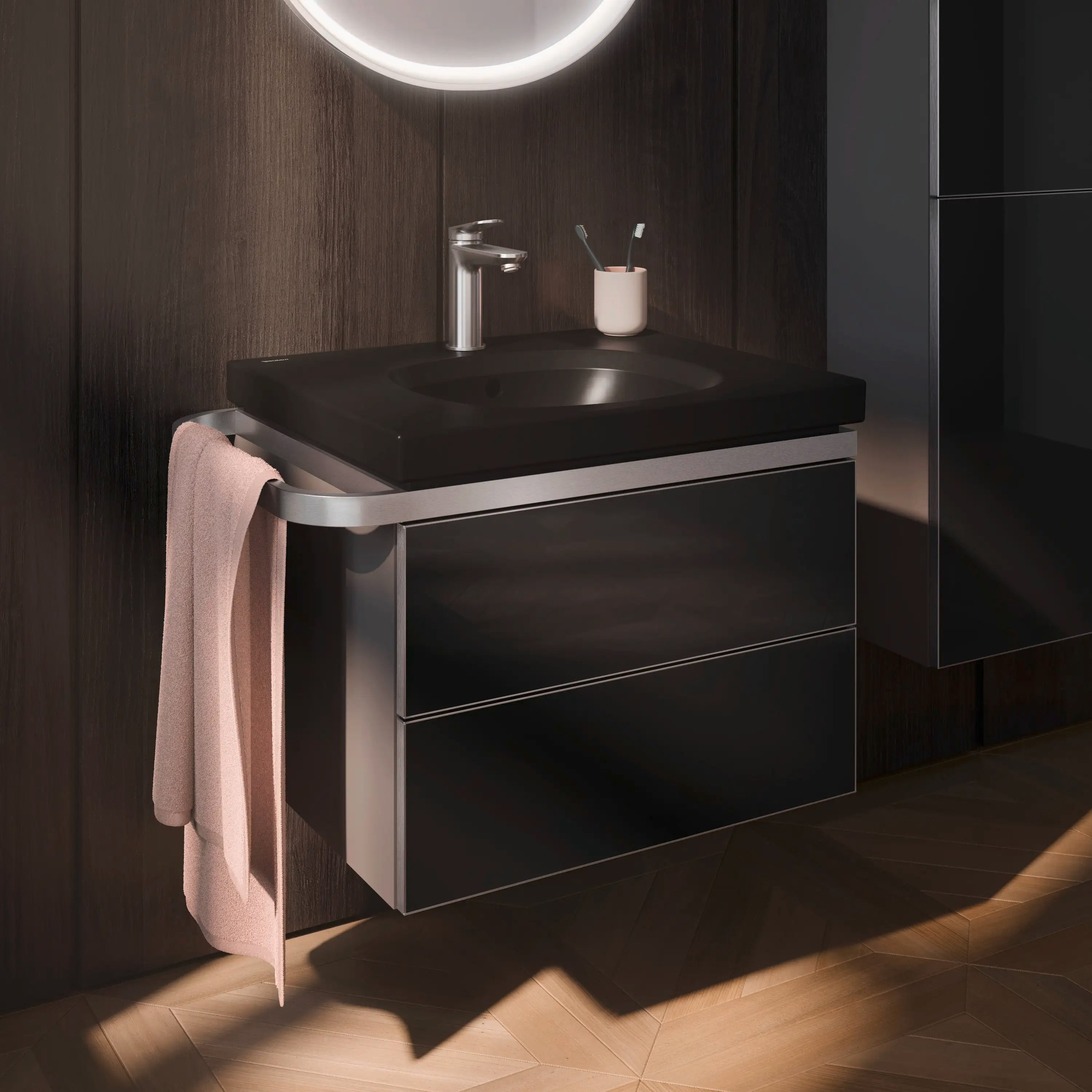 Duravit Aurena 23 5/8'' Rectangular Wall Mounted Sink with Single Faucet Hole and with Overflow