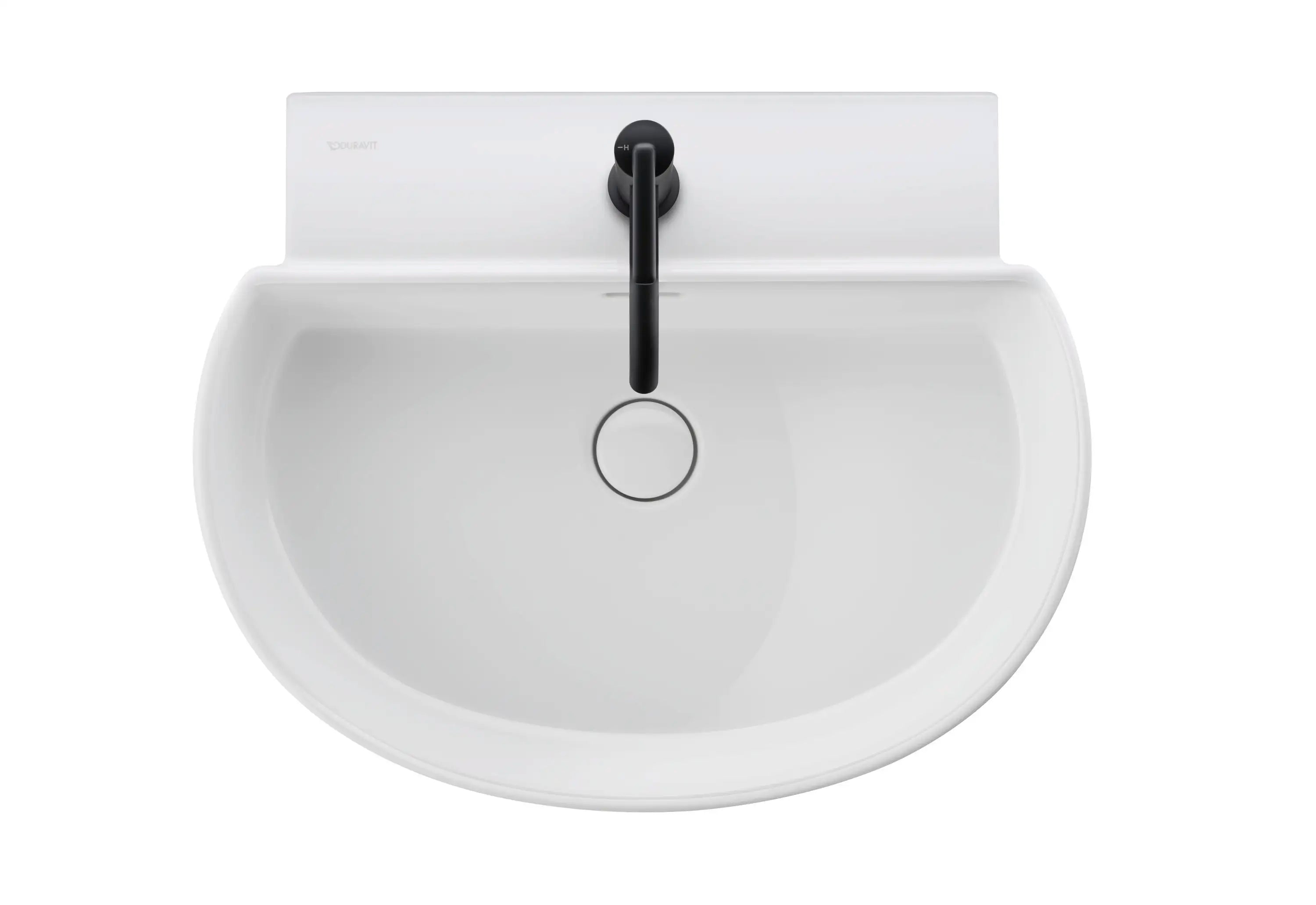 Balcoon 23 5/8'' Semi circular Wall Mounted Sink with Single Faucet Hole and with Overflow