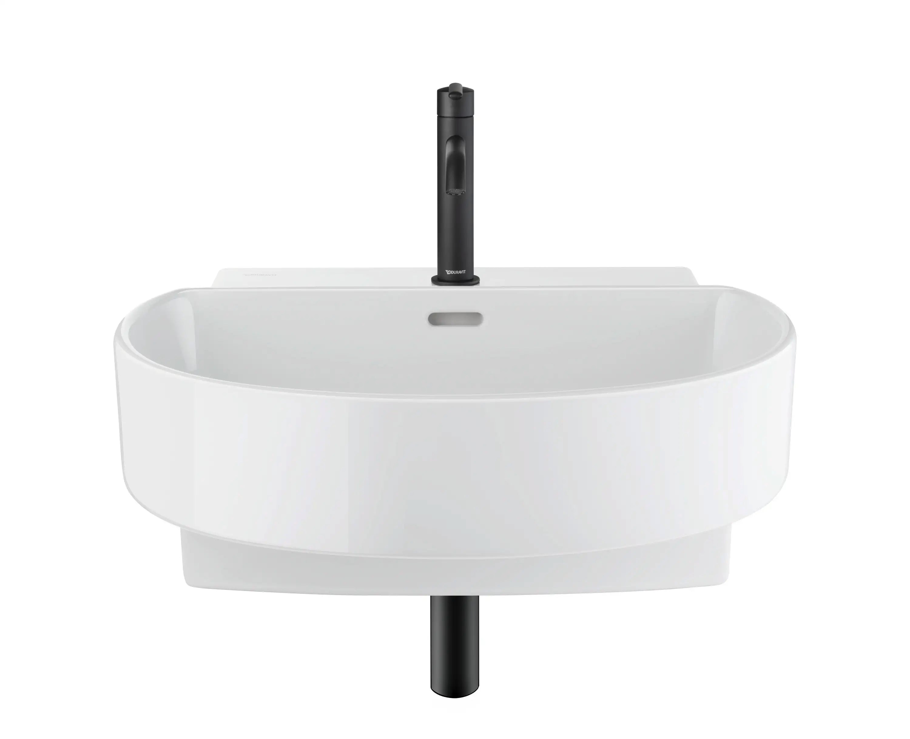 Balcoon 23 5/8'' Semi circular Wall Mounted Sink with Single Faucet Hole and with Overflow