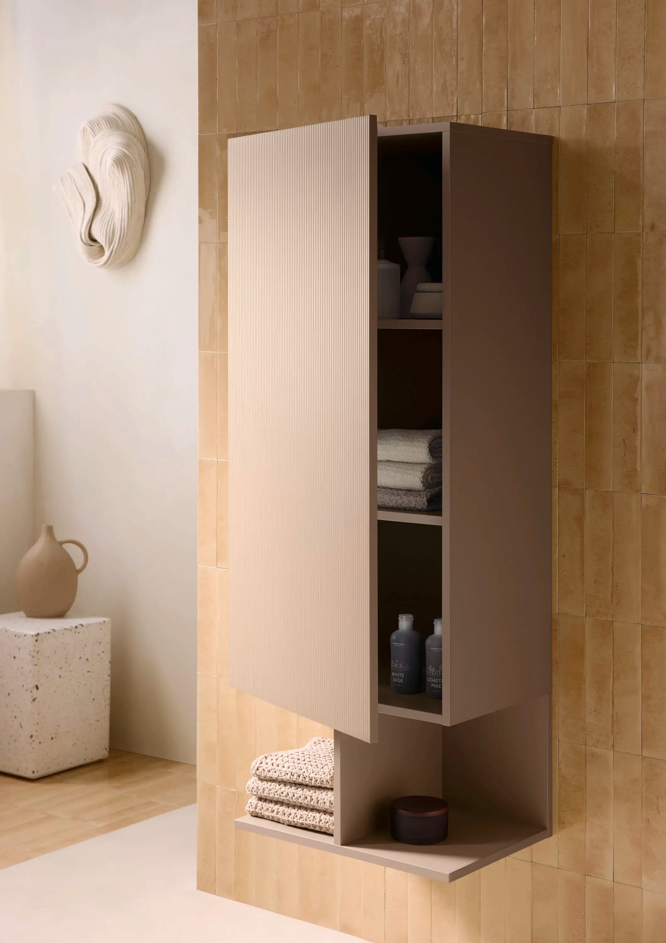 Balcoon 19 5/8'' x 52'' Wall Mount Linen Cabinet
