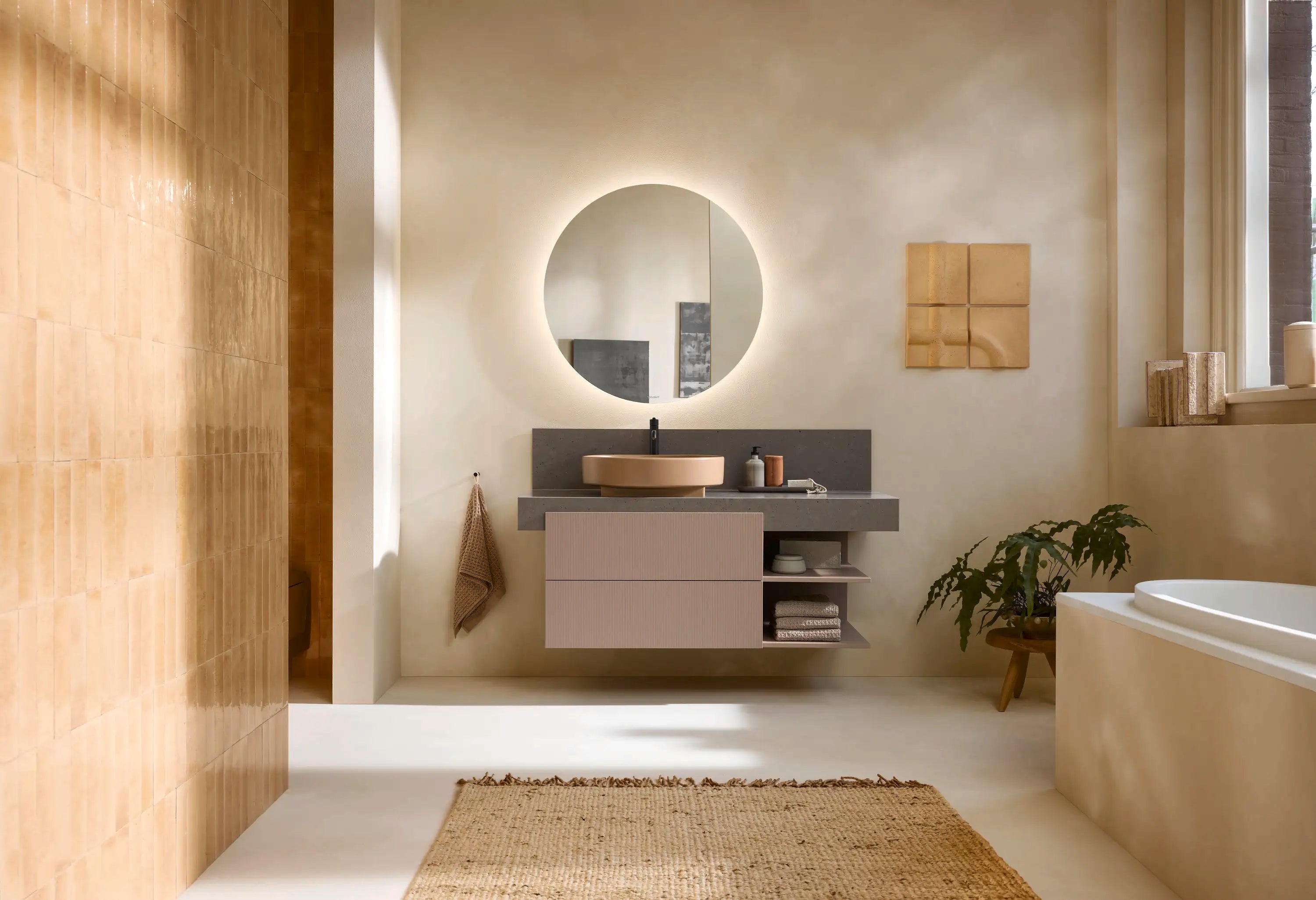 Balcoon 47 1/4'' Wall Mount Two Drawer Single Vanity Cabinet, Sink Sold Separately