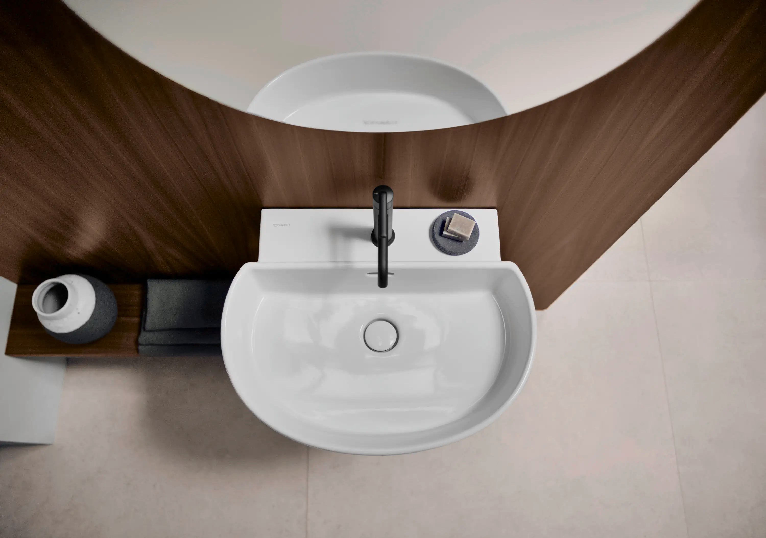 Balcoon 25 5/8'' Semi circular Wall Mounted Sink with Single Faucet Hole and with Overflow
