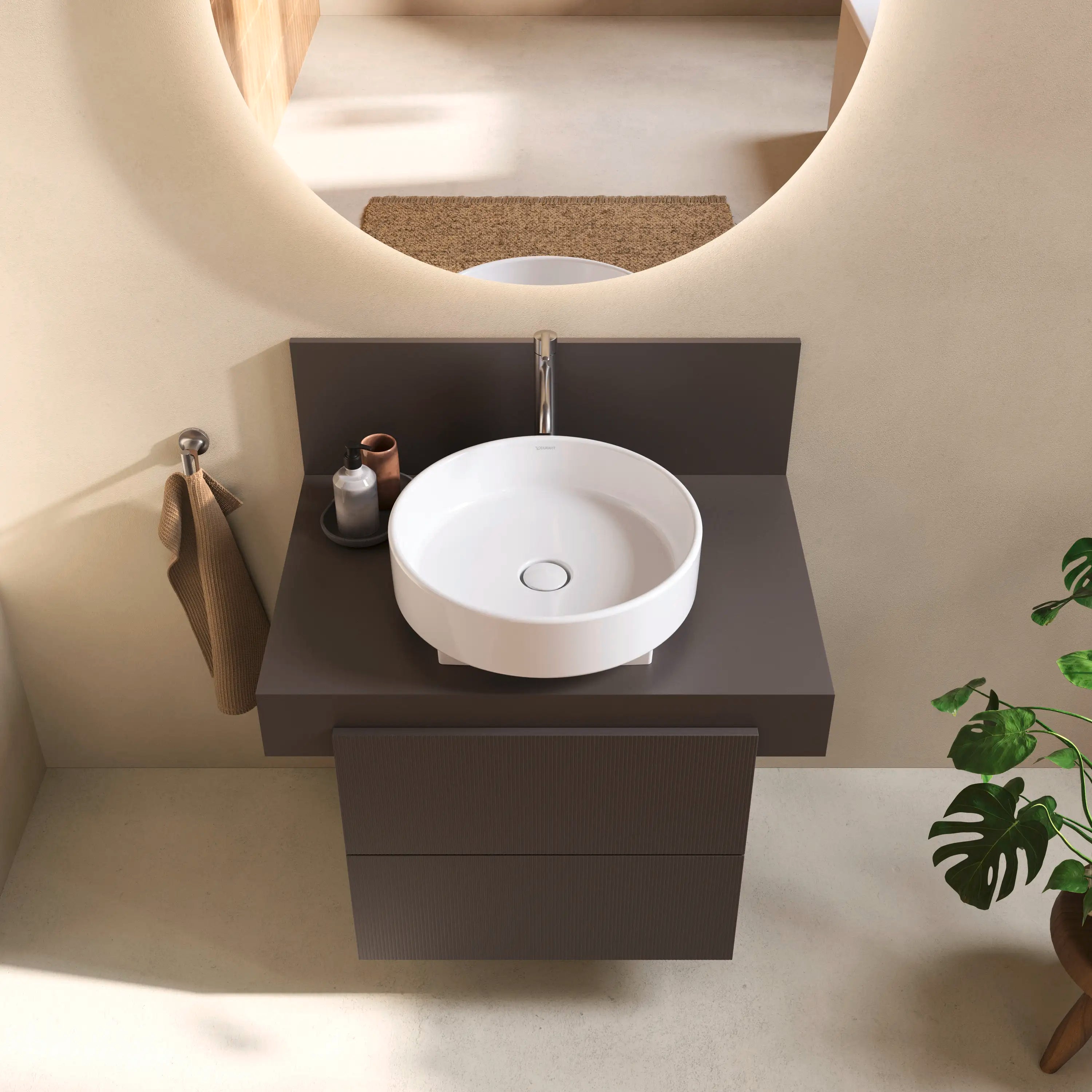 Balcoon 23 5/8'' Wall Mount Two Drawer Single Vanity Cabinet, Sink Sold Separately