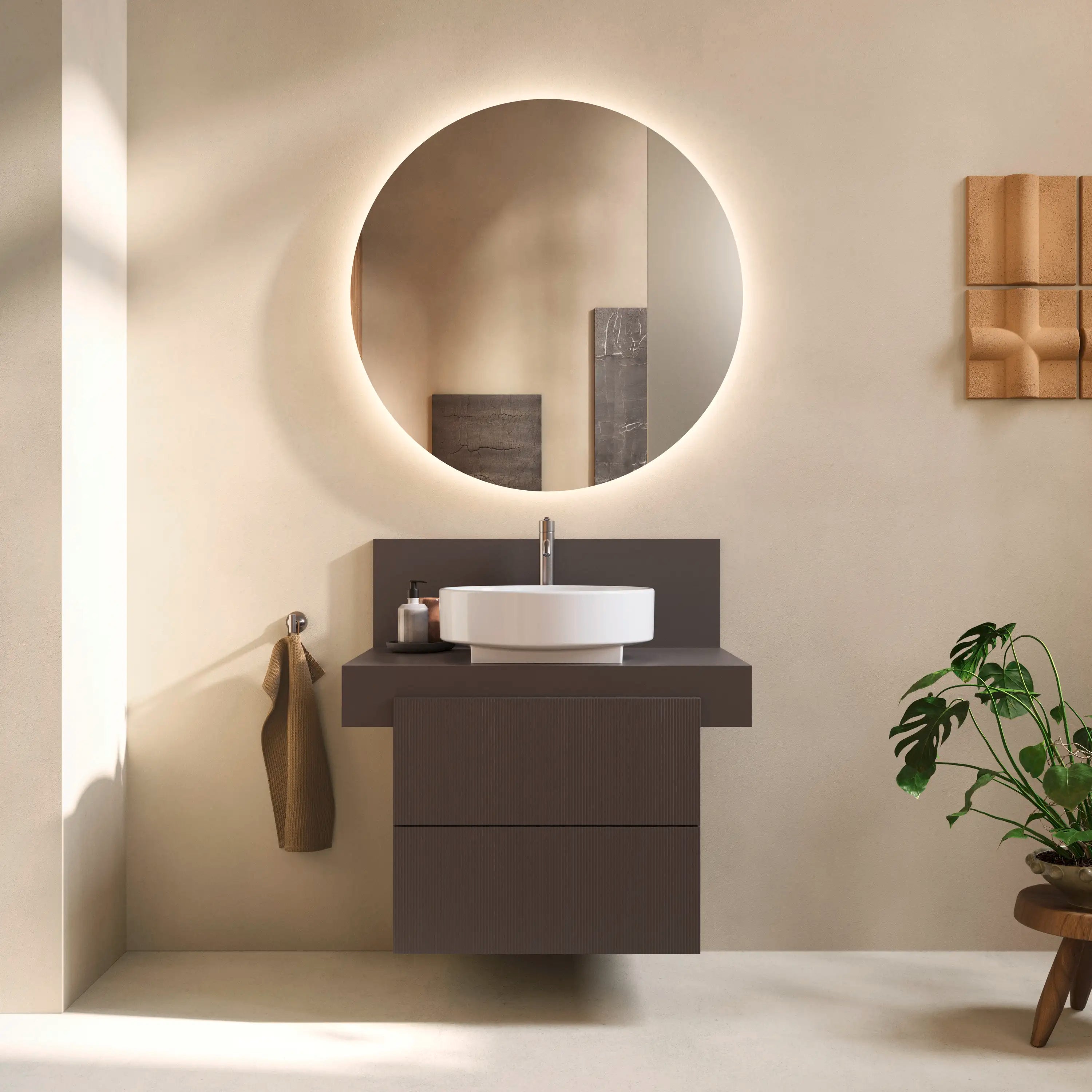 Balcoon 31 1/2'' Wall Mount Engineered Wood, with One Sink Cutout