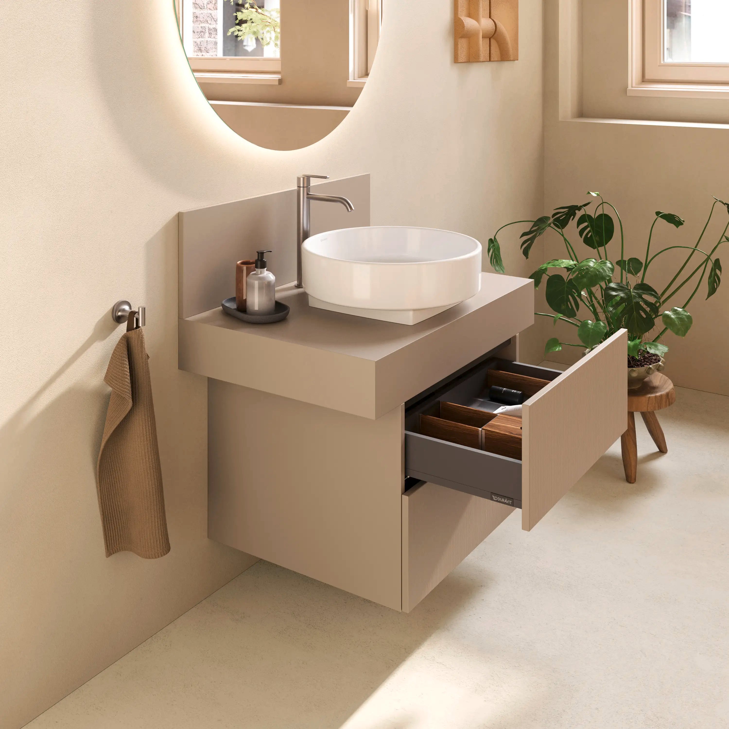 Balcoon 23 5/8'' Wall Mount Two Drawer Single Vanity Cabinet, Sink Sold Separately