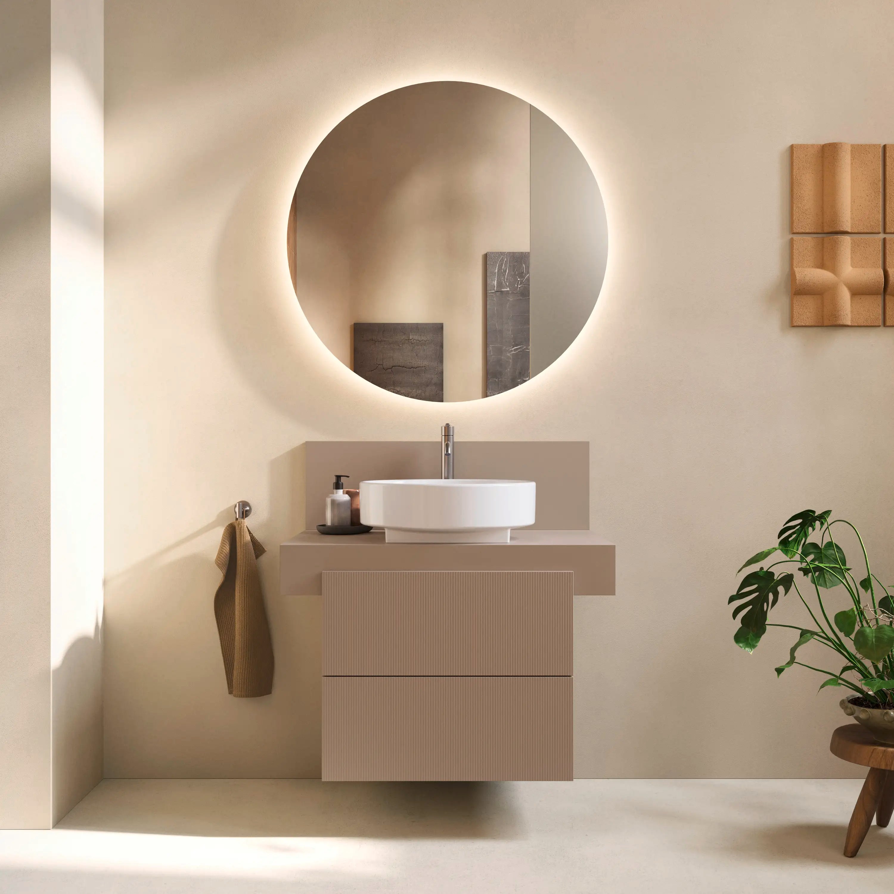 Balcoon 23 5/8'' Wall Mount Two Drawer Single Vanity Cabinet, Sink Sold Separately