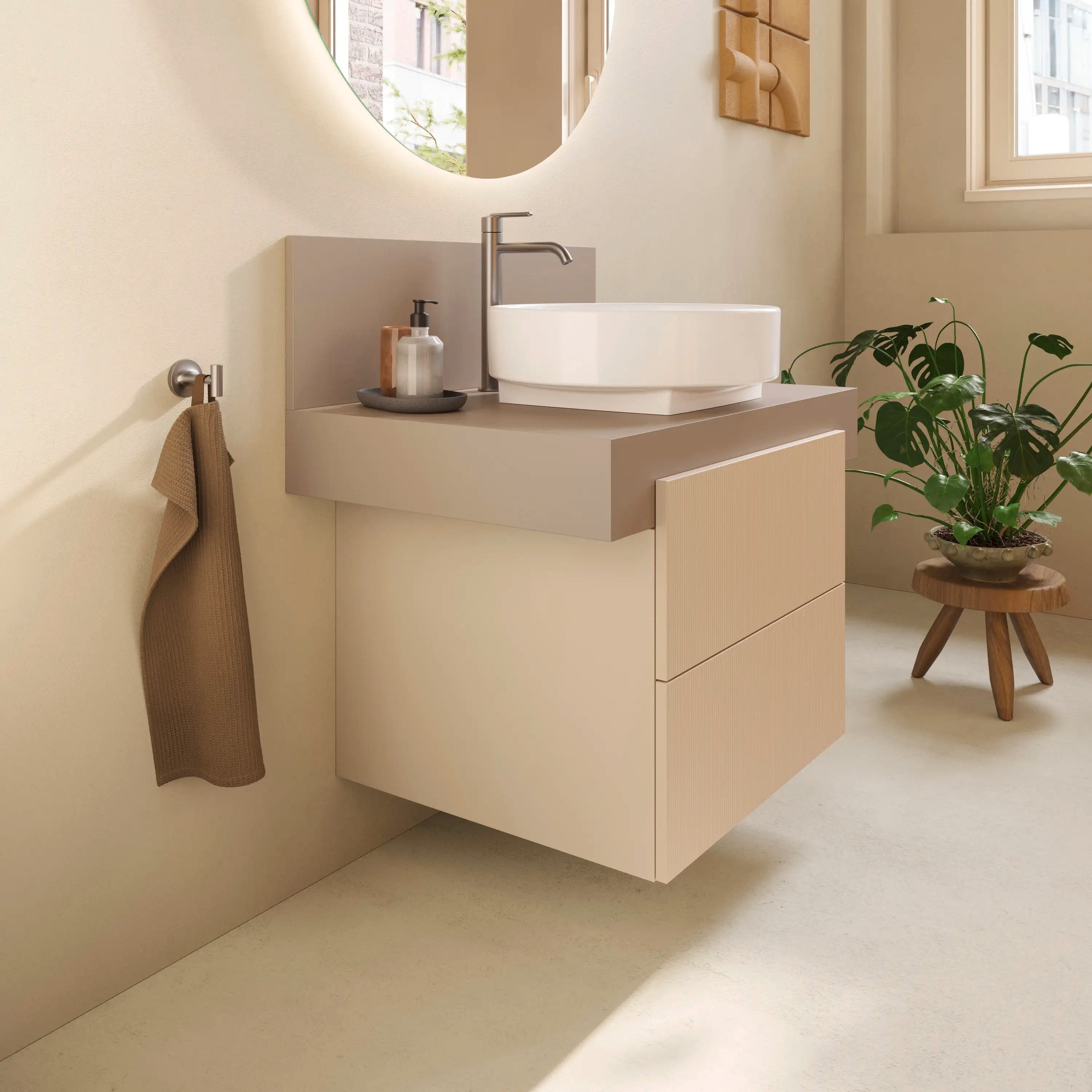 Balcoon 31 1/2'' Wall Mount Engineered Wood, with One Sink Cutout