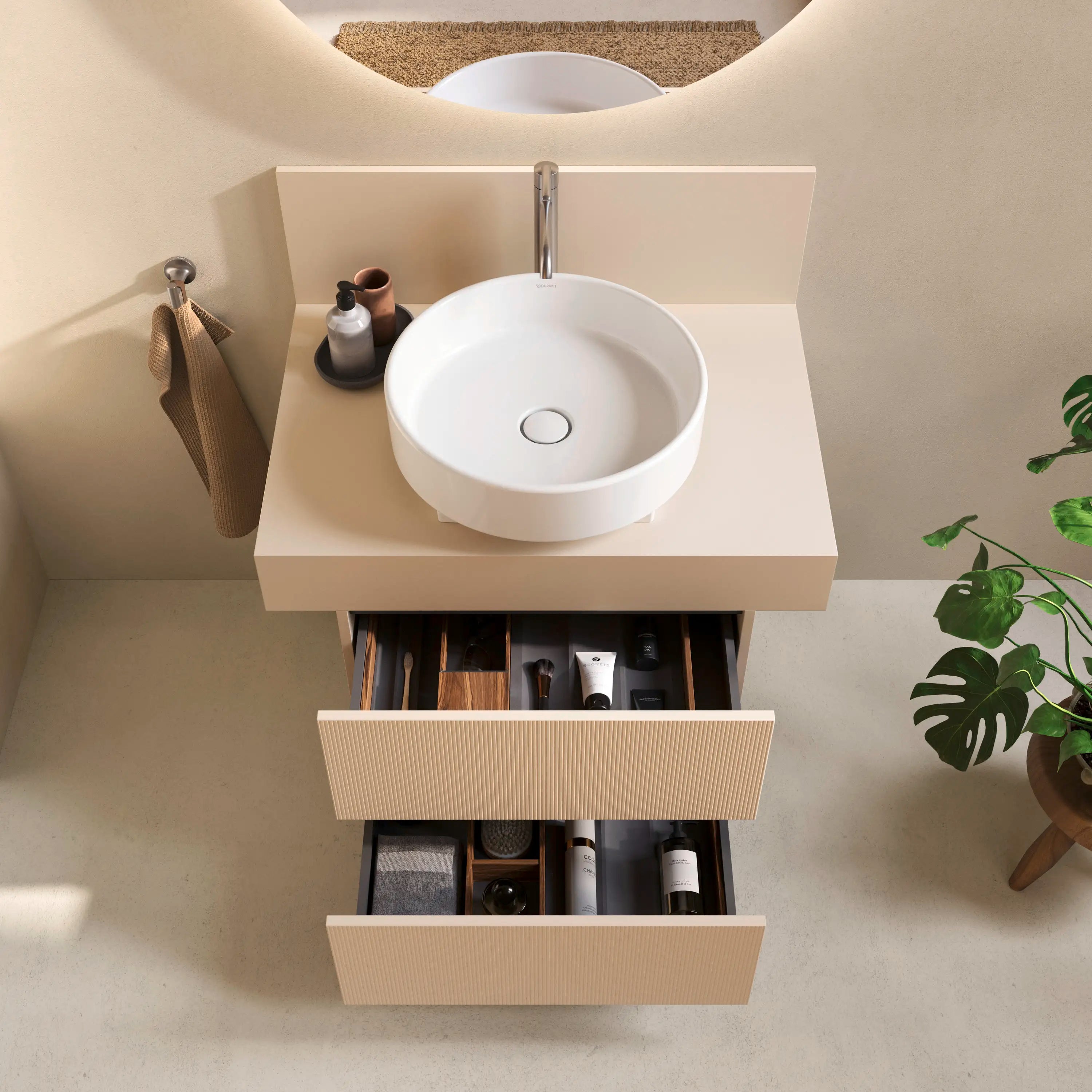Balcoon 23 5/8'' Wall Mount Two Drawer Single Vanity Cabinet, Sink Sold Separately