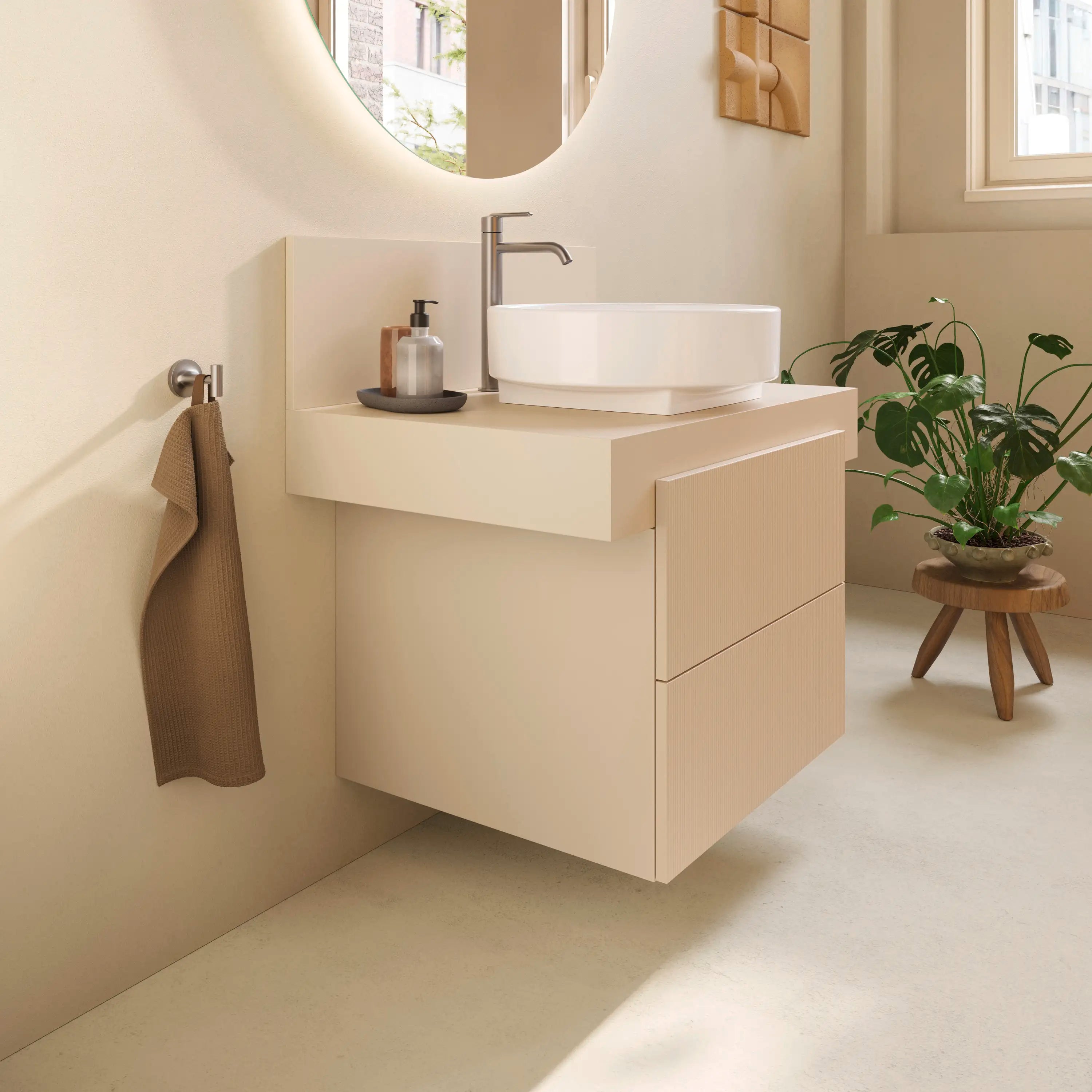 Balcoon 31 1/2'' Wall Mount Engineered Wood, with One Sink Cutout