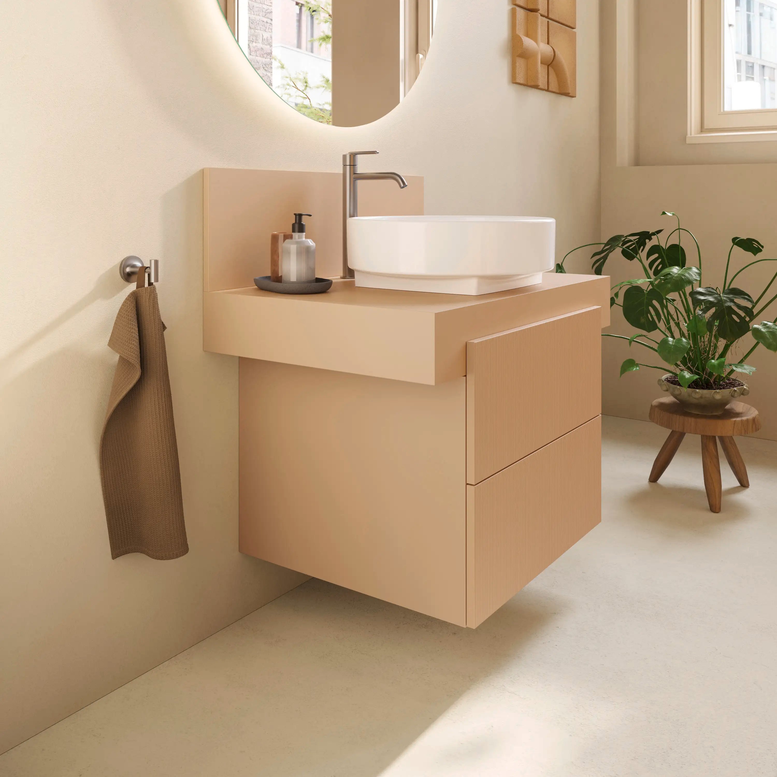 Balcoon 23 5/8'' Wall Mount Two Drawer Single Vanity Cabinet, Sink Sold Separately