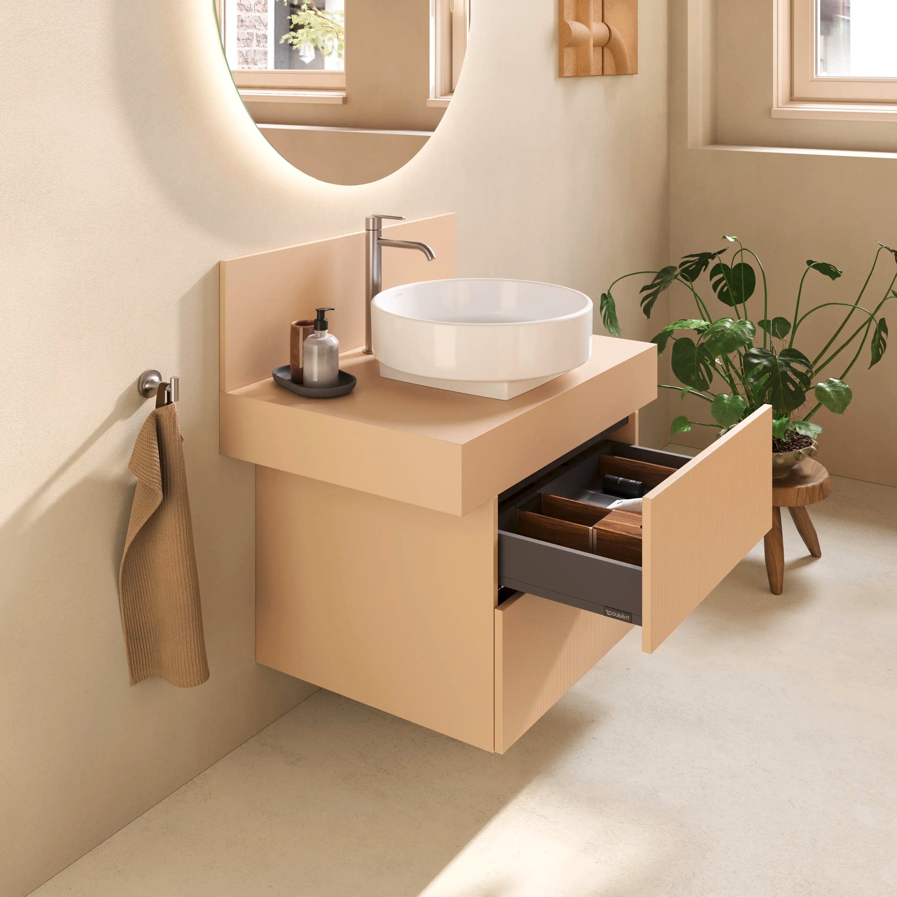 Balcoon 23 5/8'' Wall Mount Two Drawer Single Vanity Cabinet, Sink Sold Separately