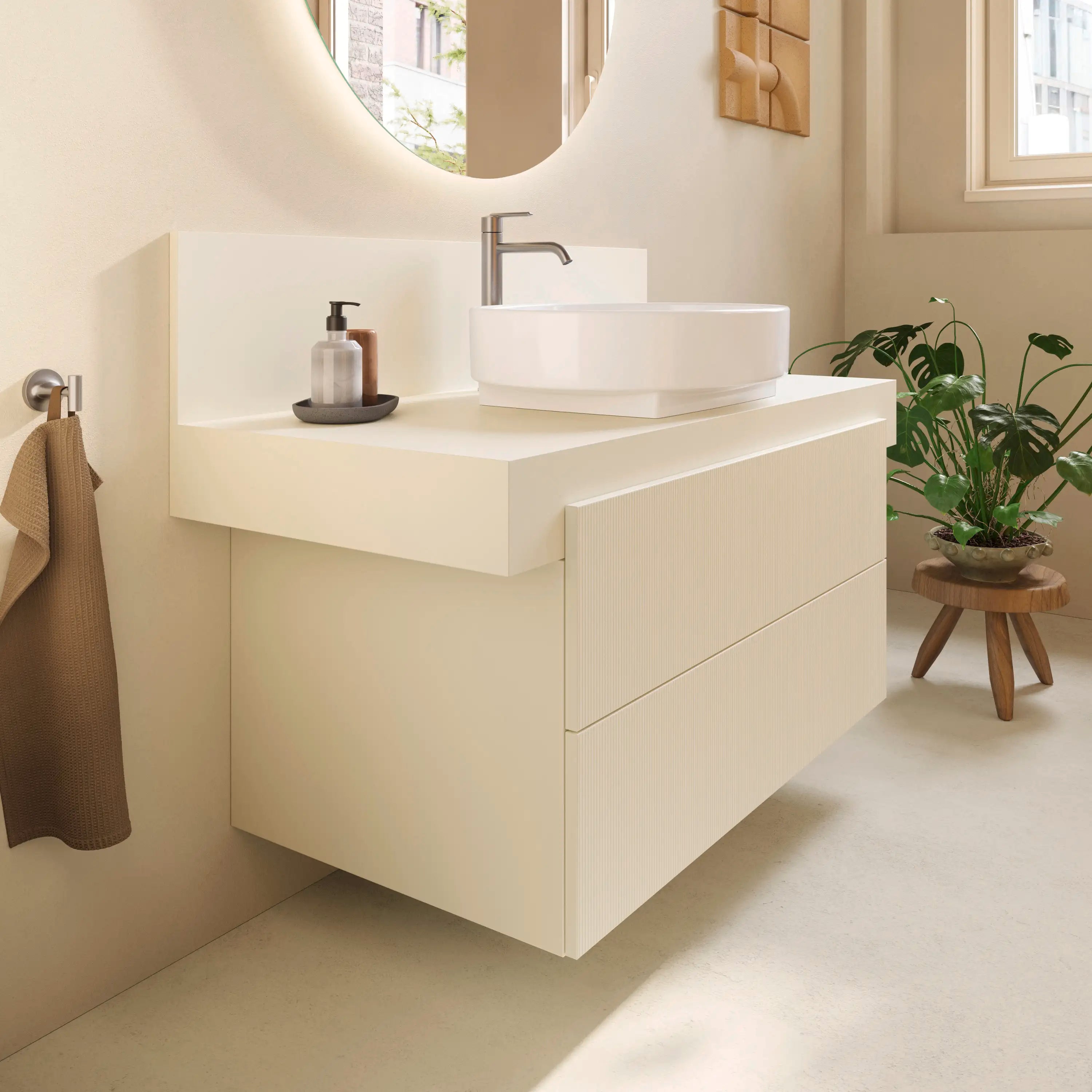 Balcoon 39 3/8'' Wall Mount Two Drawer Single Vanity Cabinet, Sink Sold Separately