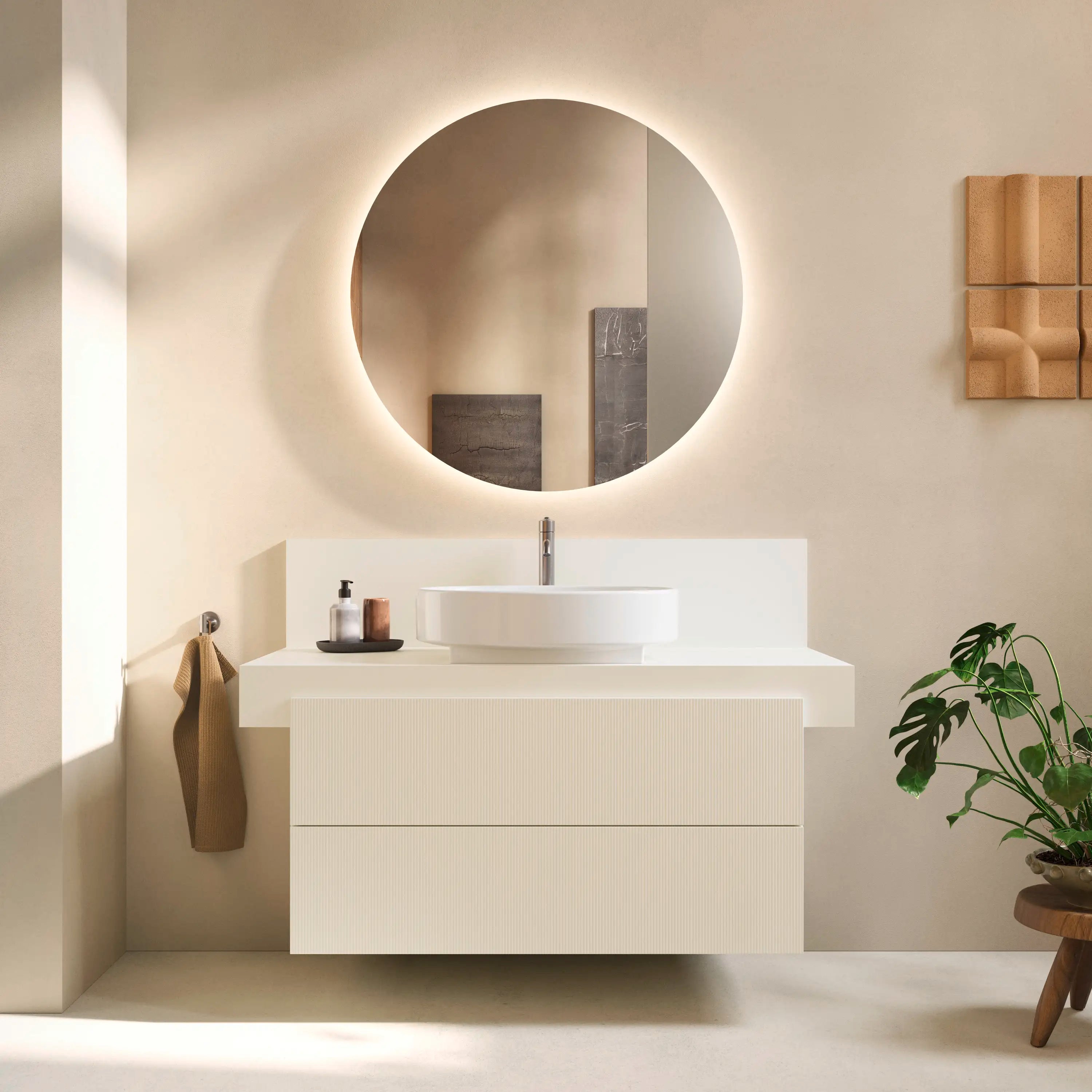Balcoon 39 3/8'' Wall Mount Two Drawer Single Vanity Cabinet, Sink Sold Separately